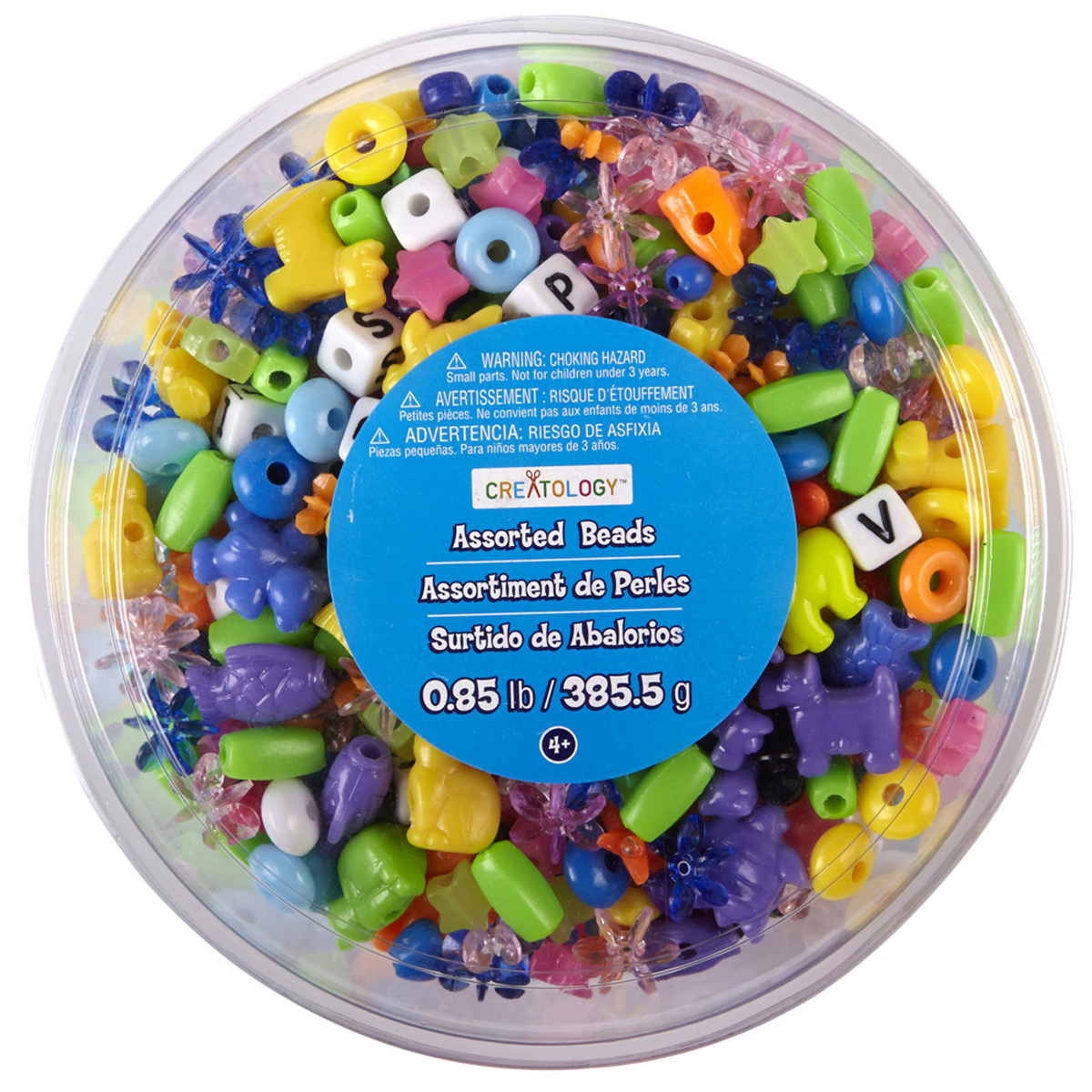 Creatology™ Assorted Beads Tub, Brights