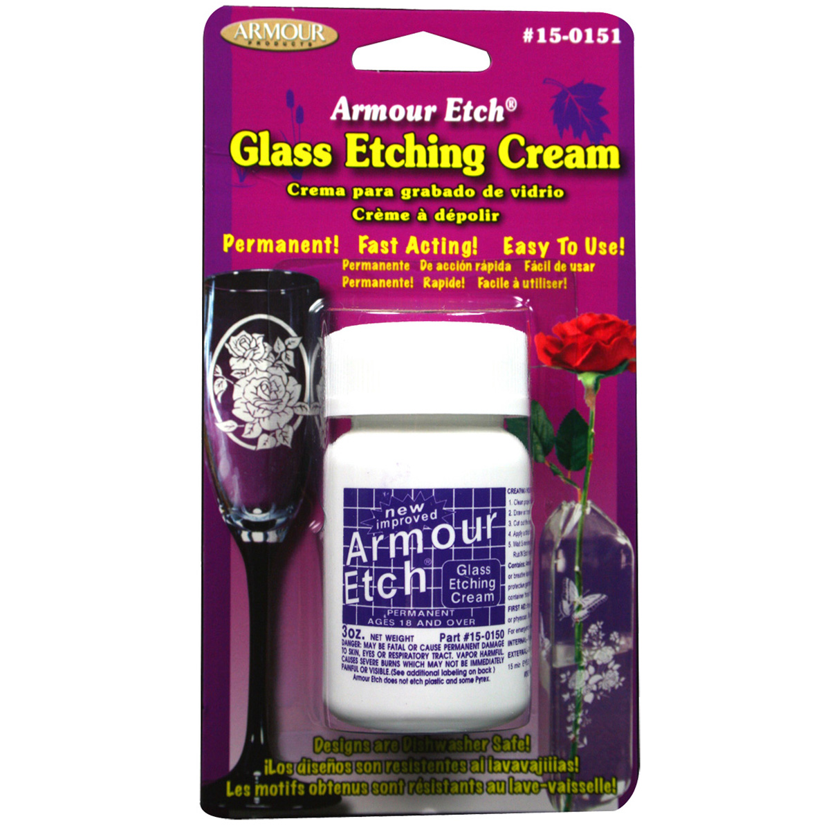 Armour Etch® Glass Etching Cream 3 Oz