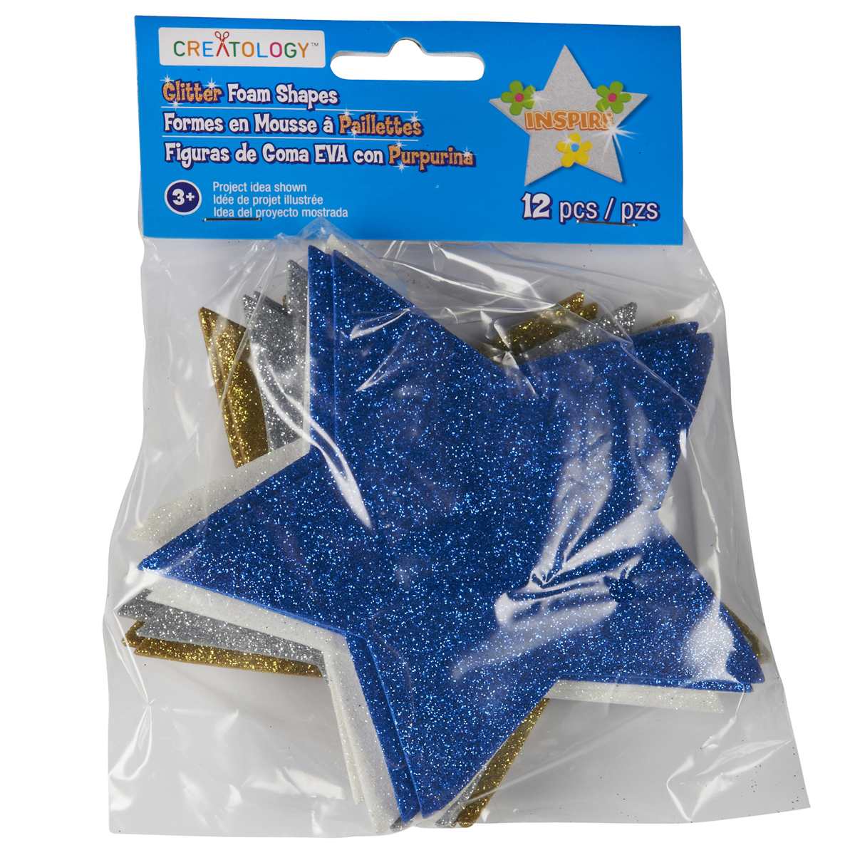 Creatology™ Glitter Foam Shapes Stars