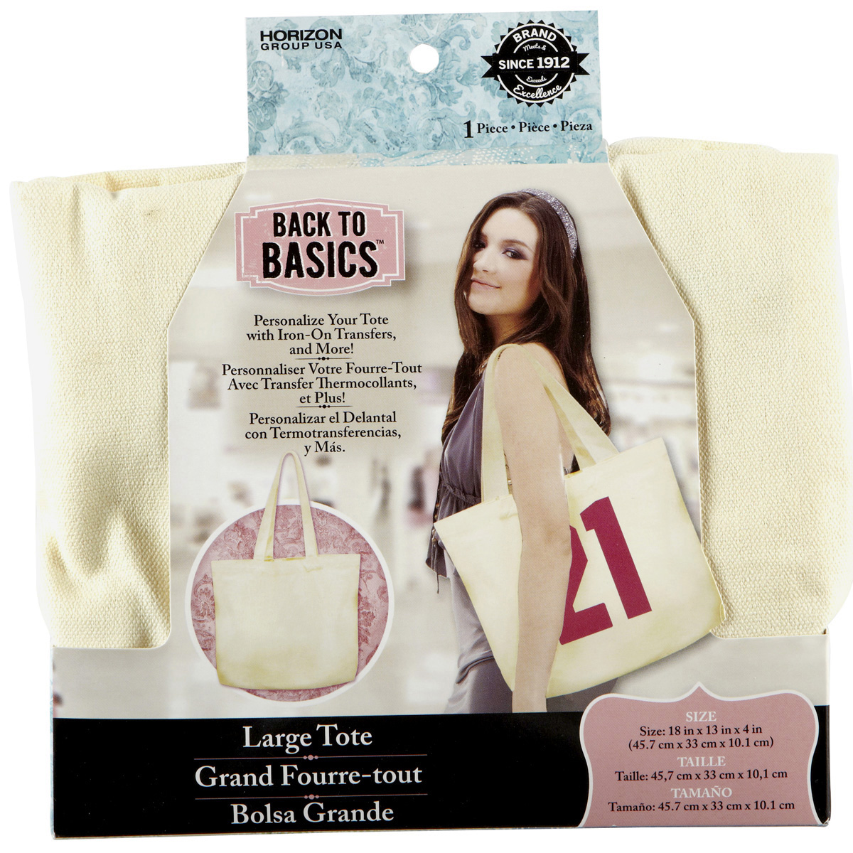 Back to Basics™ Canvas Tote Bag, Large
