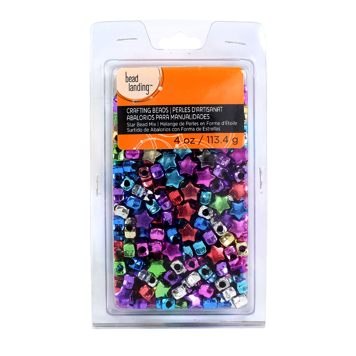 Bead Landing Metallic Finish Star-Shaped Beads