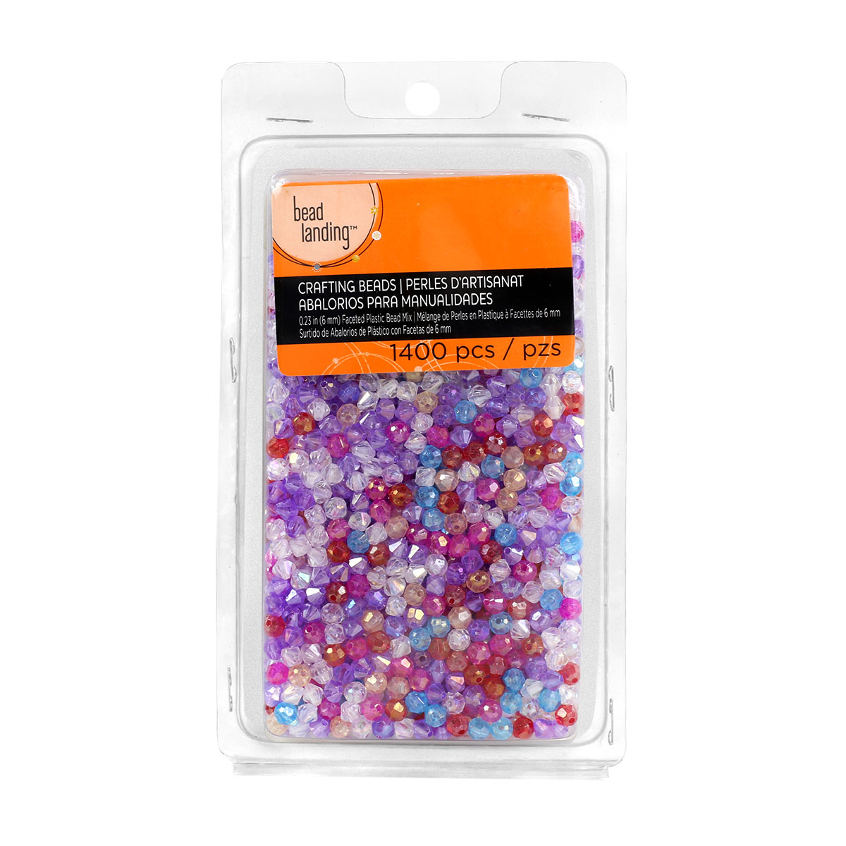 Bead Landing™ Multicolor Acrylic Faceted Bicone & Round Beads