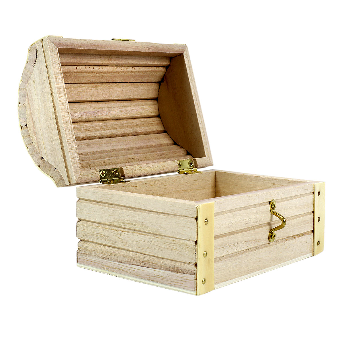 ArtMinds® Wood Treasure Chest, 5.12" x 3.43" x 3.54"