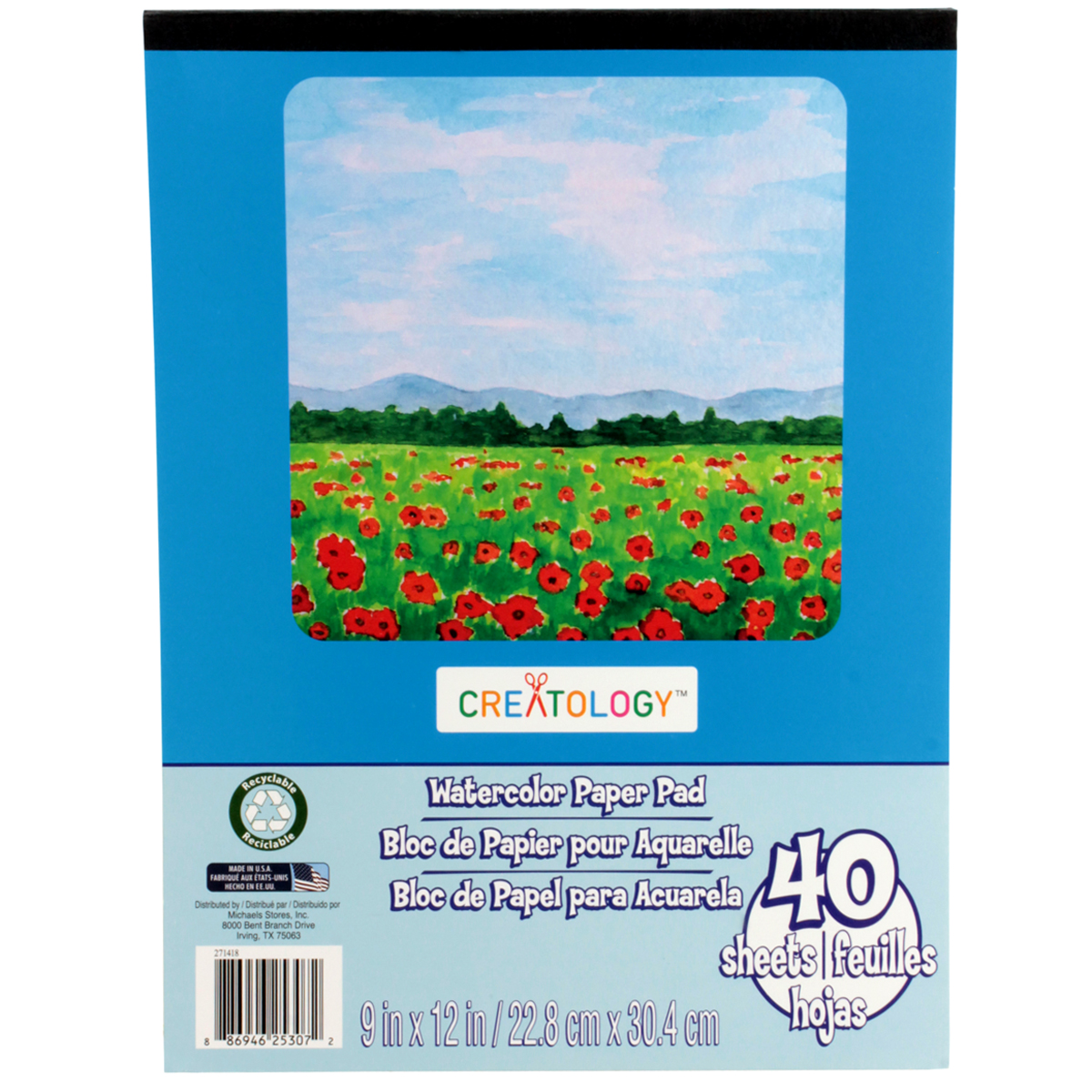 Creatology™ Watercolor Paper Pad, 40 Sheets