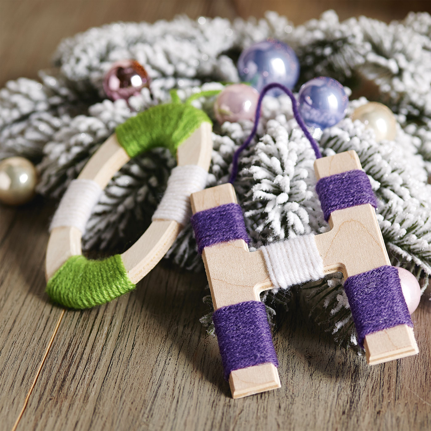 Yarn Wrapped Initial Ornament