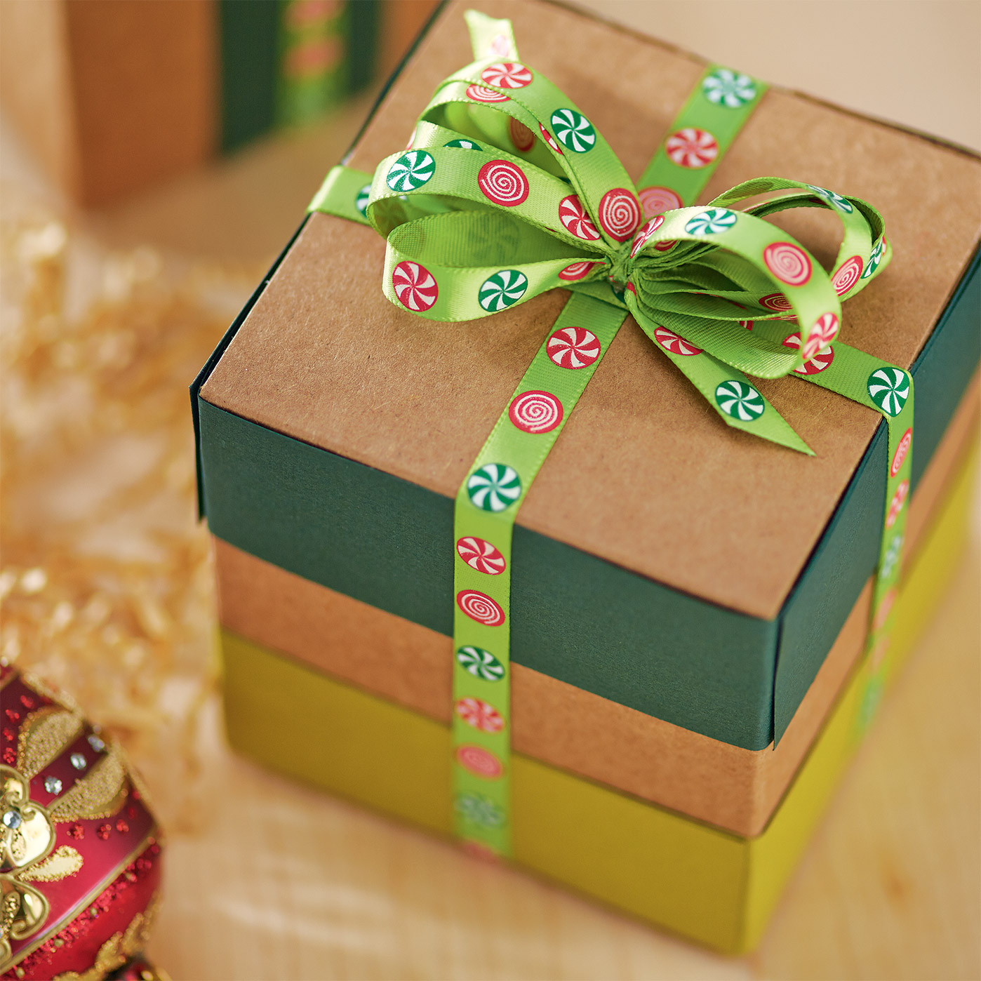 Scrapbook Paper Wrapped Gift Box