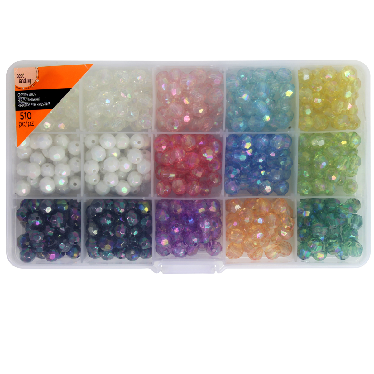 Bead Landing™ Faceted Aurora Borealis Crafting Beads Box