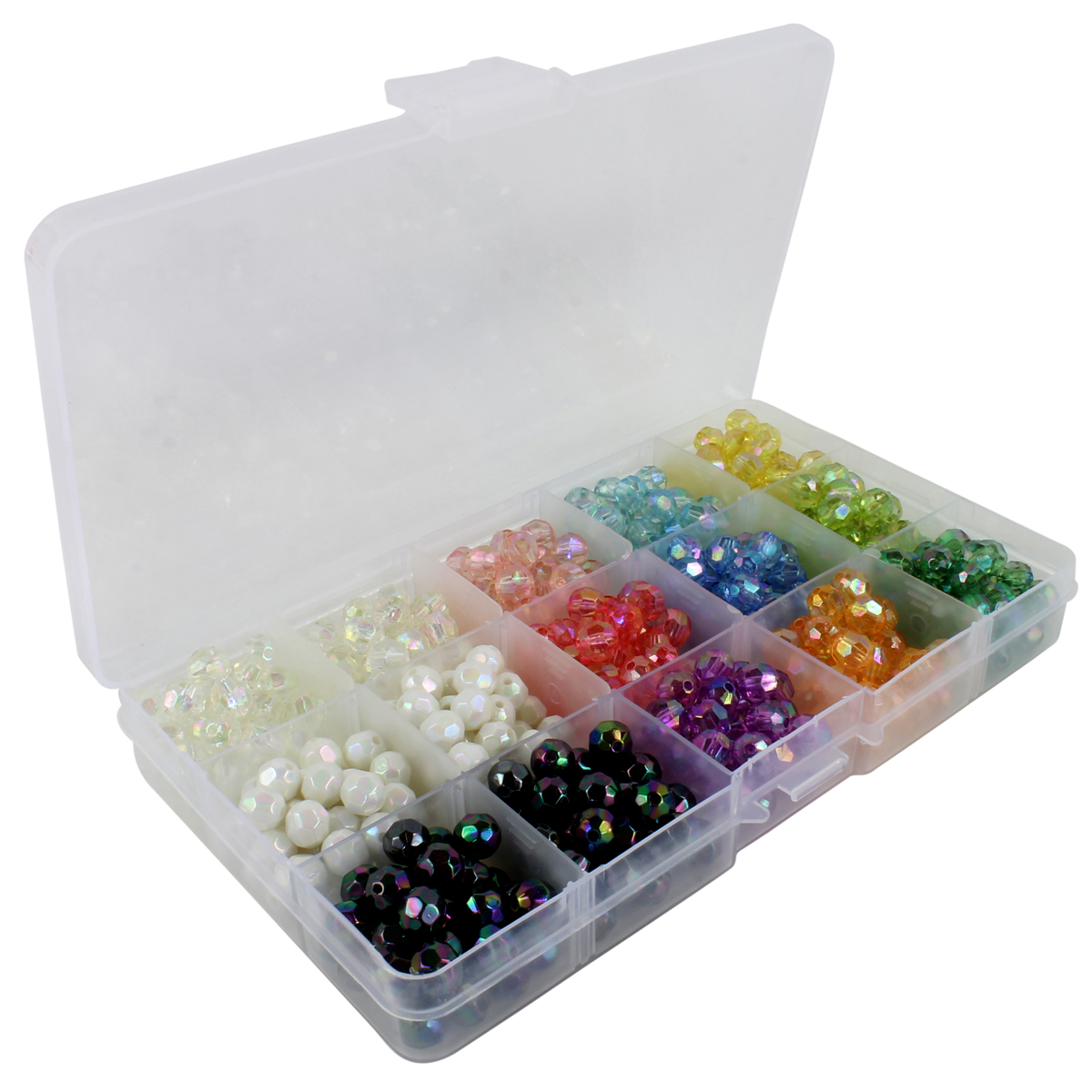 Bead Landing™ Faceted Aurora Borealis Crafting Beads Box
