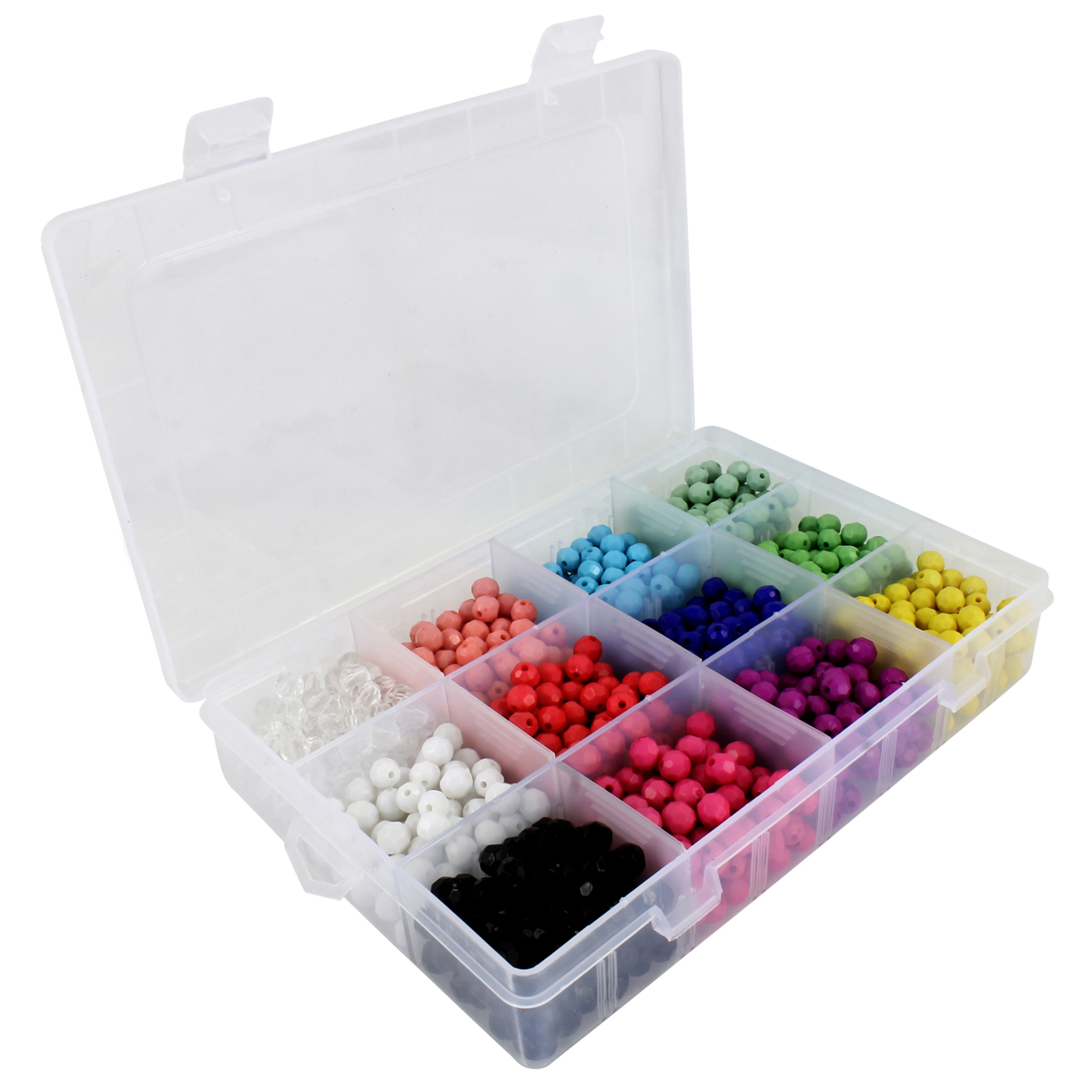 Bead Landing™ Round Faceted Crafting Beads Box