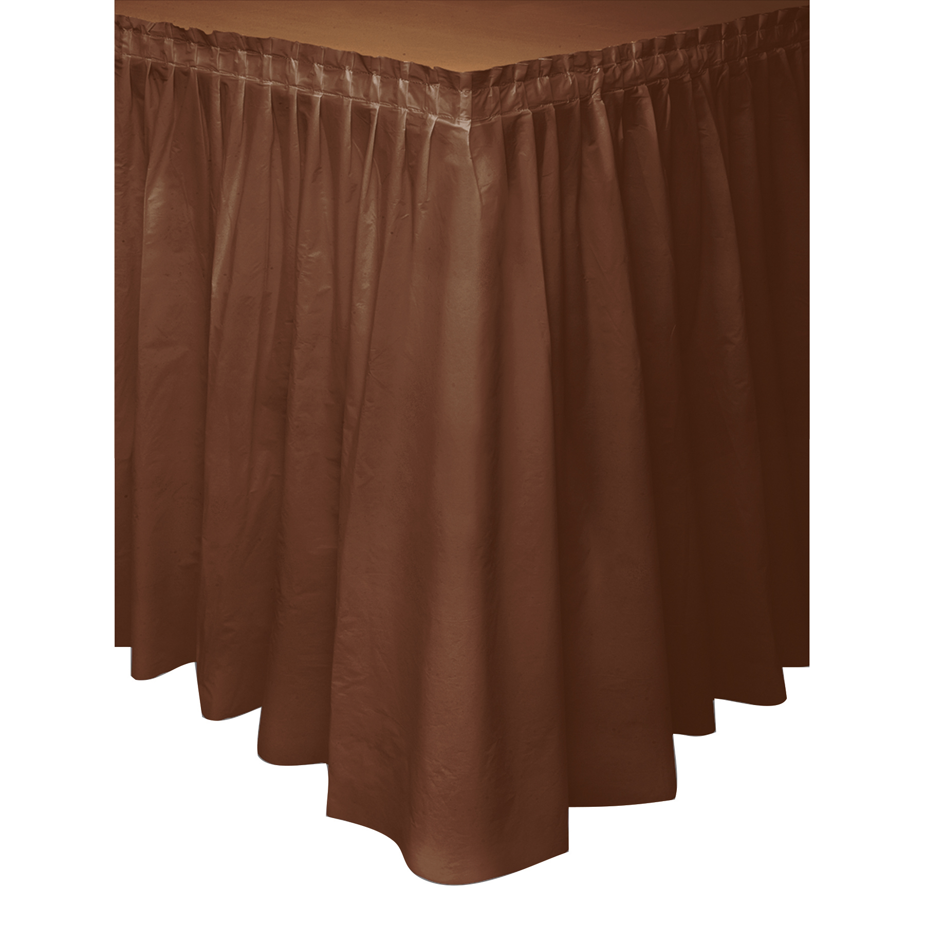 Plastic Brown Table Skirt, 14ft.