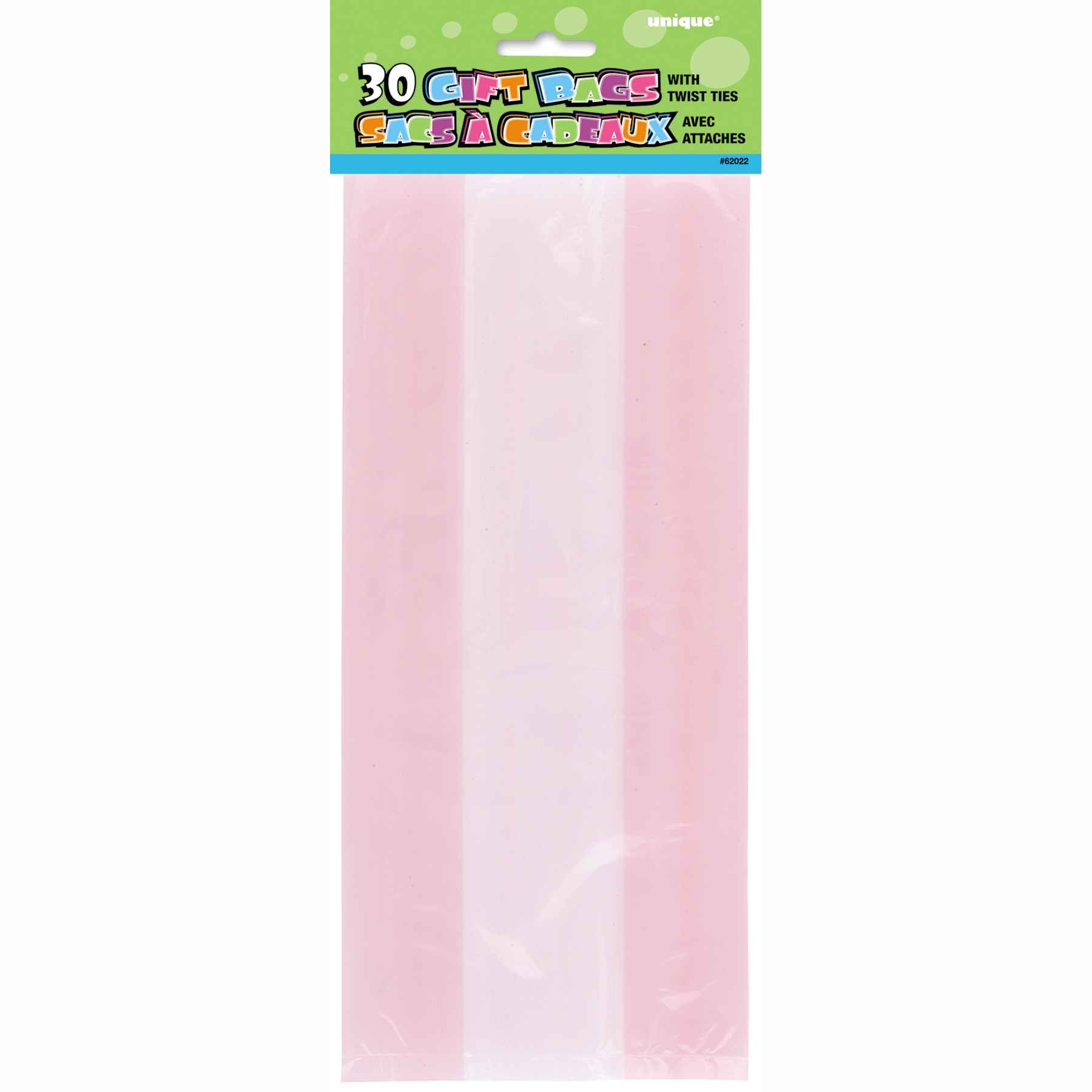 Light Pink Cellophane Bags, 30ct