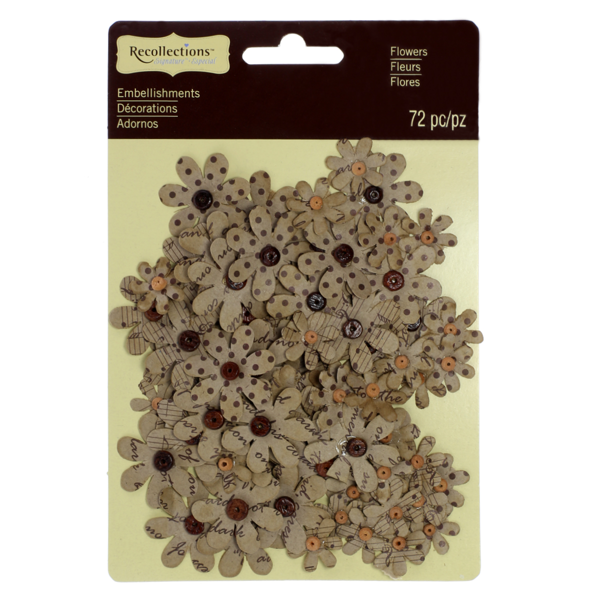 stickers michaels paper flower recollections kraft embellishments scrapbooking