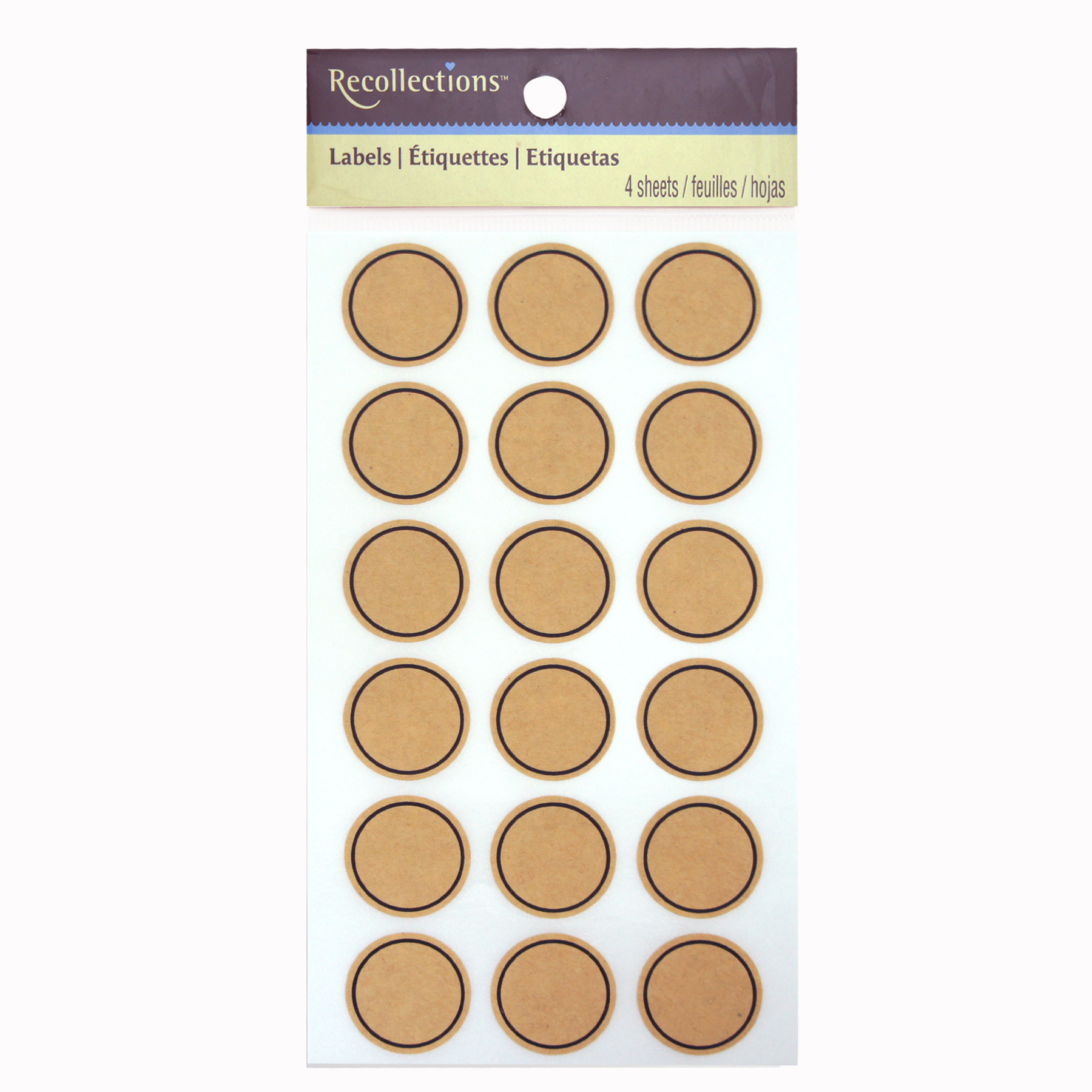 Kraft Circle Labels by Recollections™