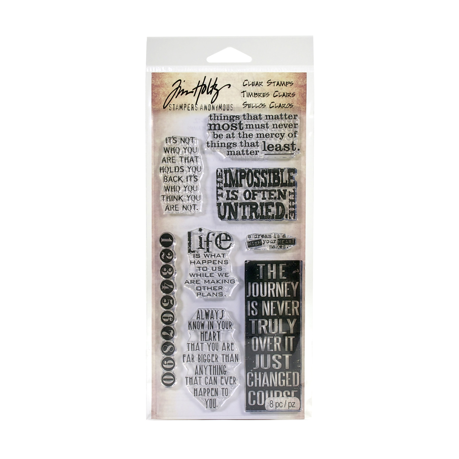 Shop for the Tim Holtz® Clear Stamp Set, Phrases at Michaels