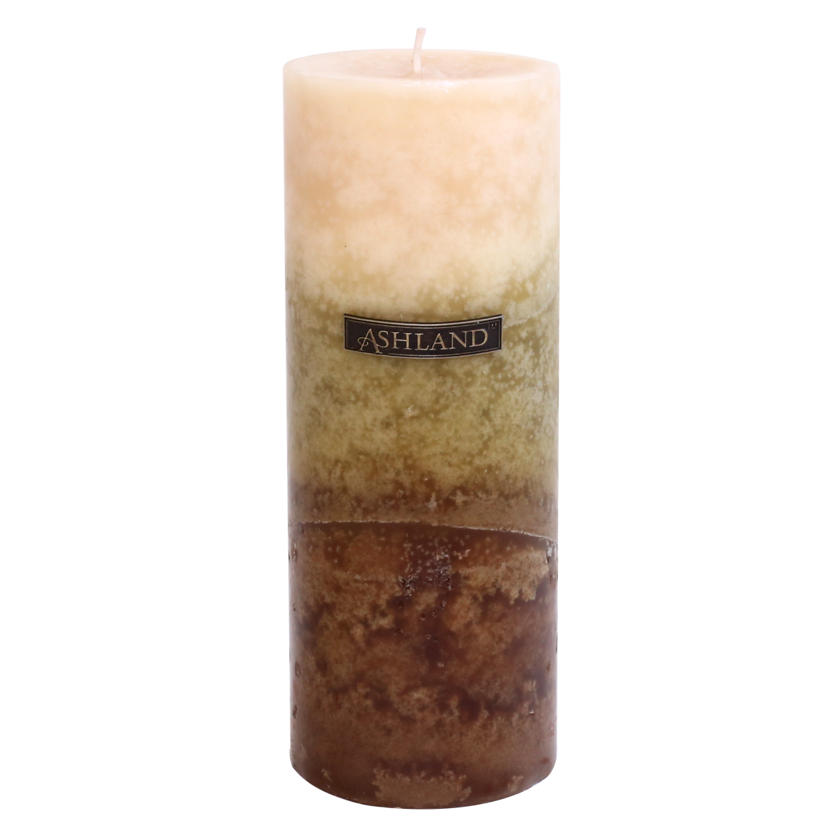 Find the Gardenia Zig Zag Pillar Candle by Ashland® Decor Scents™ at