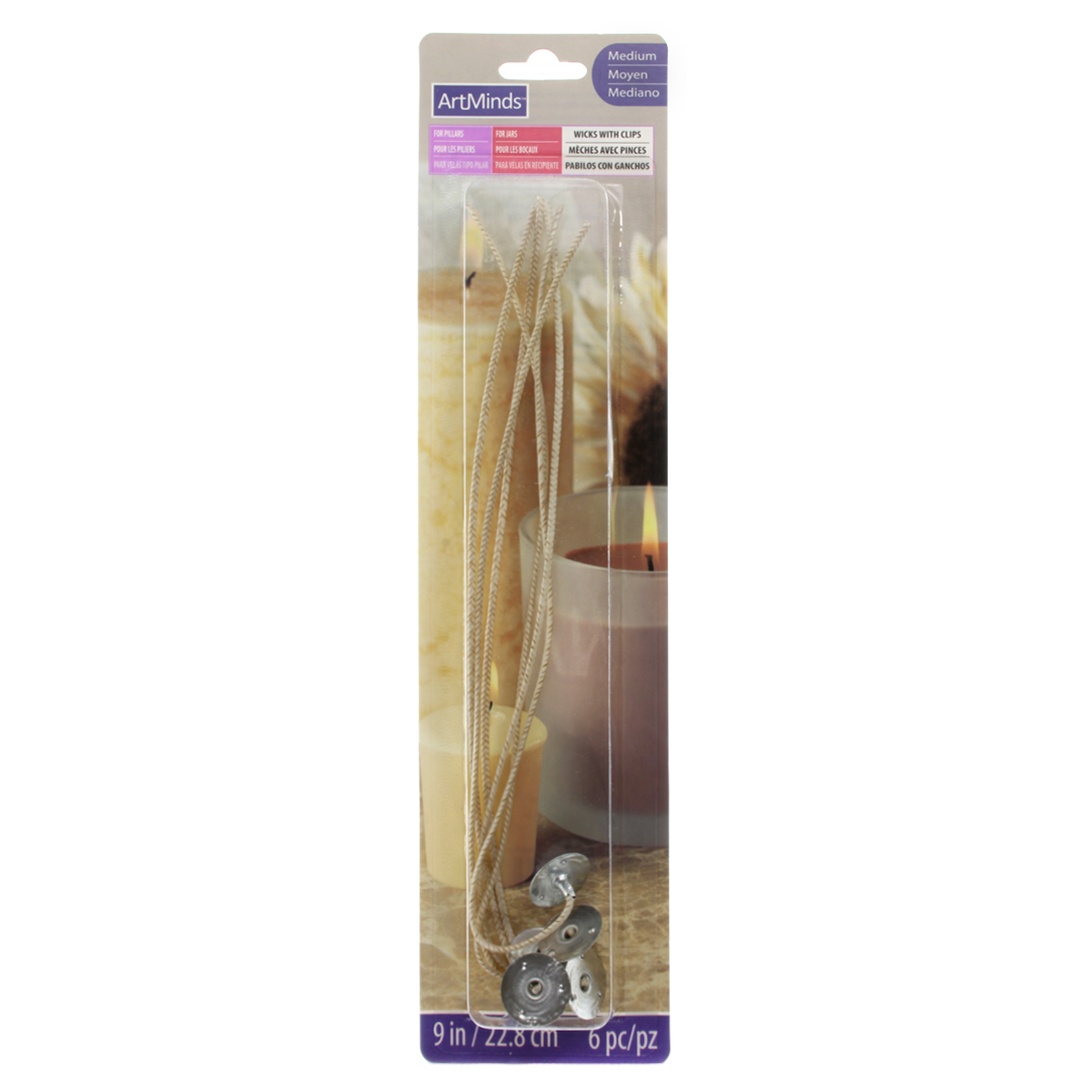 Medium Wicks with Clips, 9" by ArtMinds