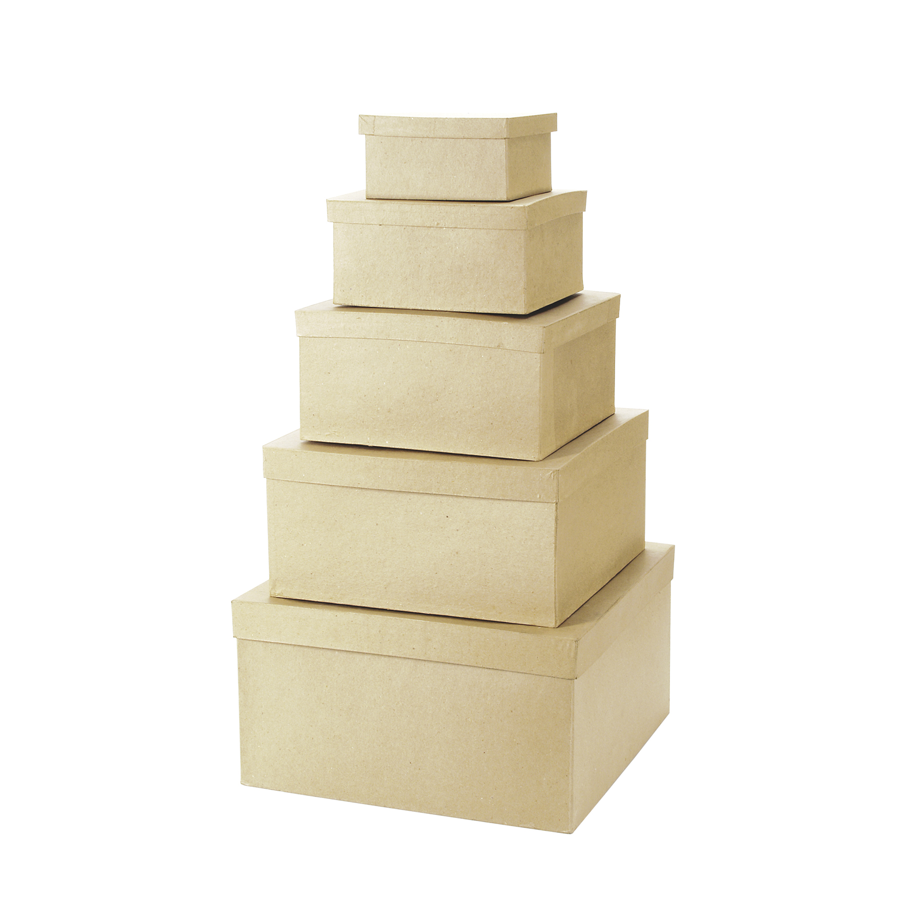 Find the Paper Mache Square Box Set by ArtMinds™ at Michaels