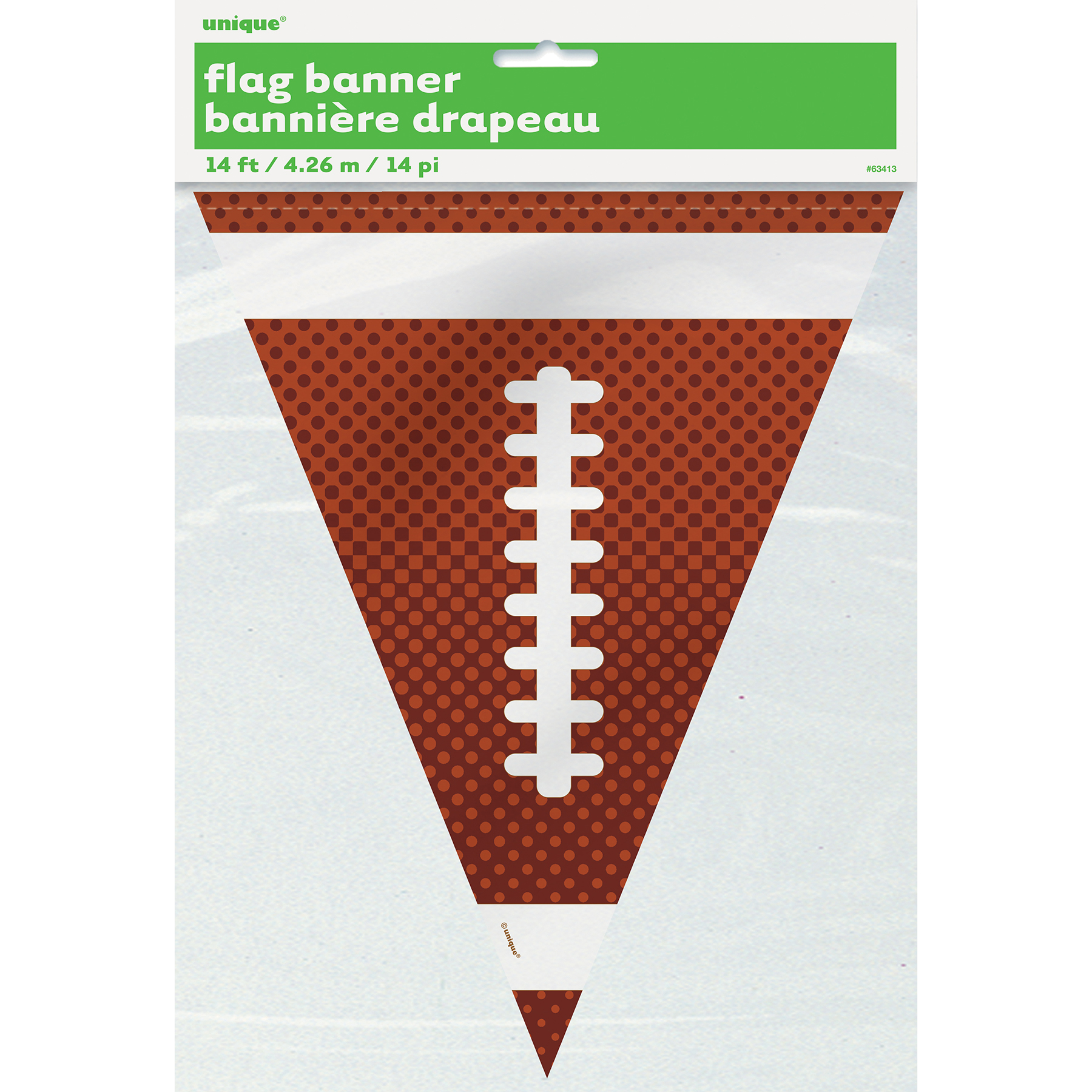 Plastic Football Flag Banner | Football Party Decorations