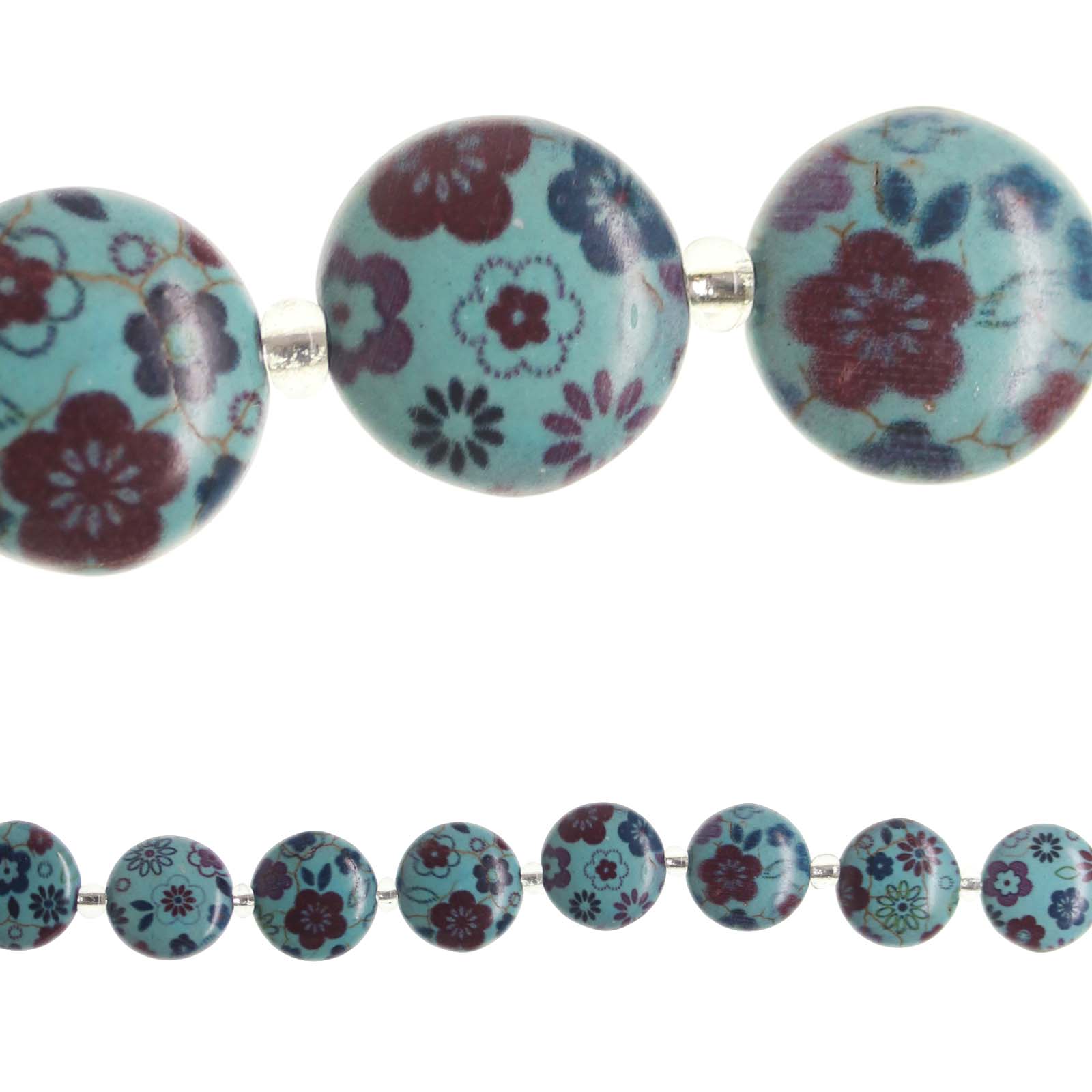 Buy the Halcraft® Bead Gallery® Reconstituted Floral Print Beads at