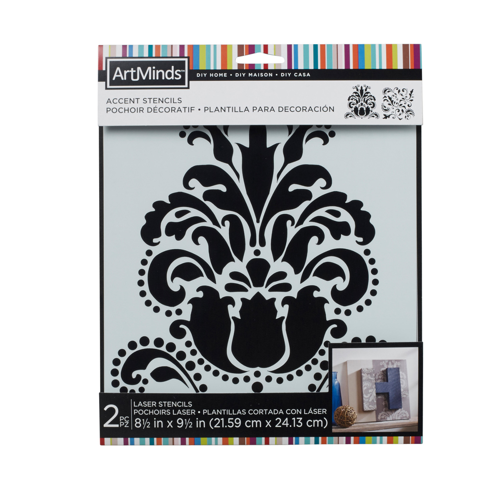 DIY Home Damask Accent Stencils by ArtMinds®
