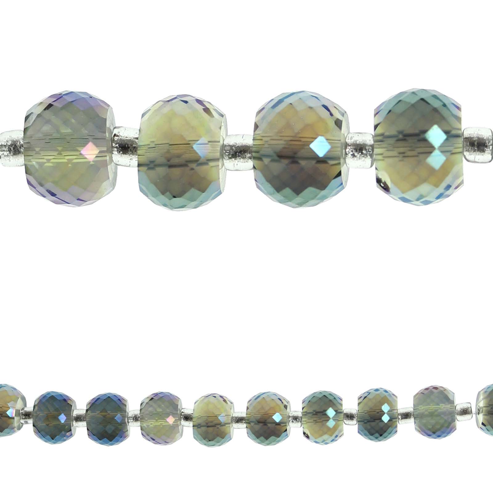 Find the Halcraft® Bead Gallery® Faceted Rondelle Beads, Aqua at Michaels