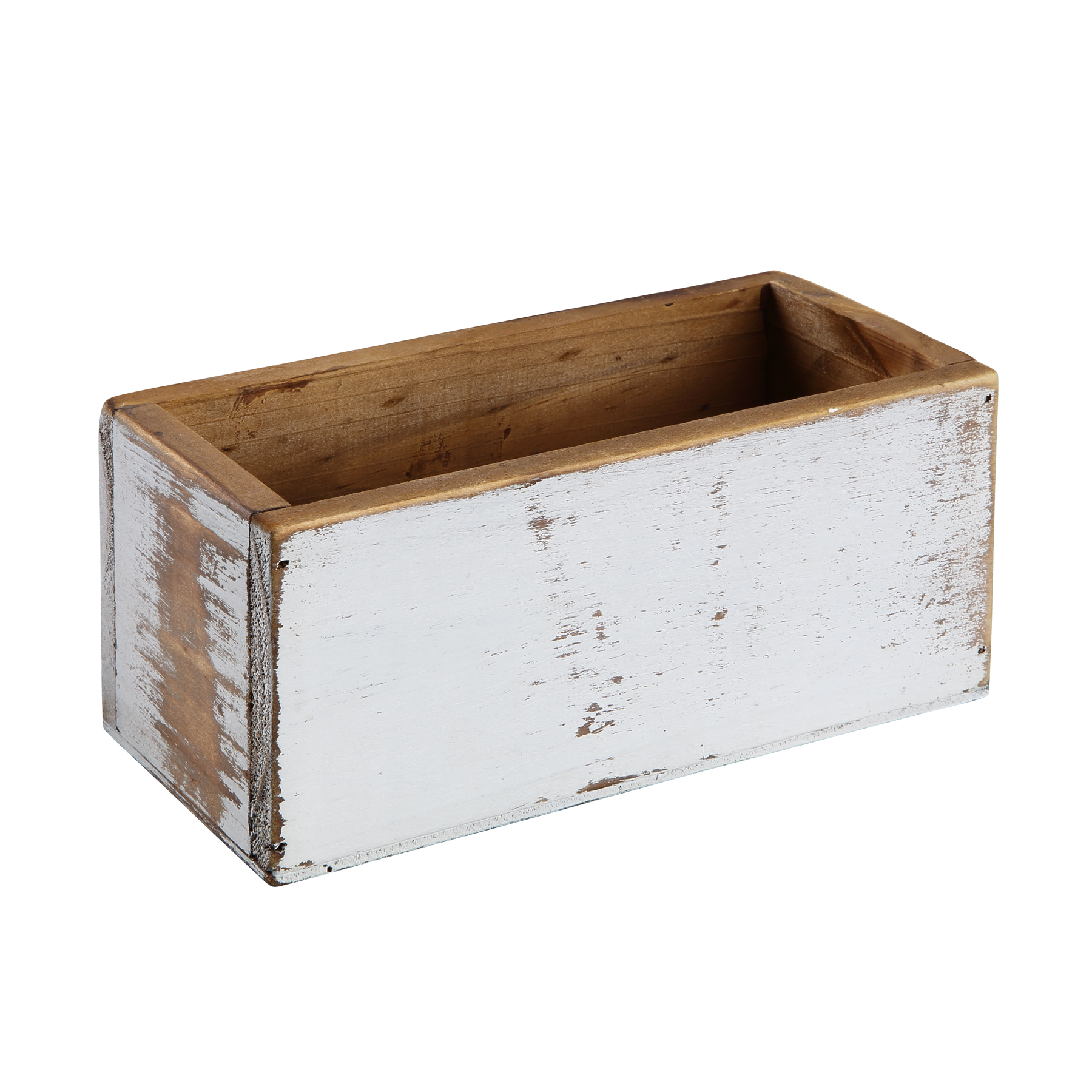 Whitewashed Wood Box by ArtMinds™, 7.5" x 3.4" x 3.5"