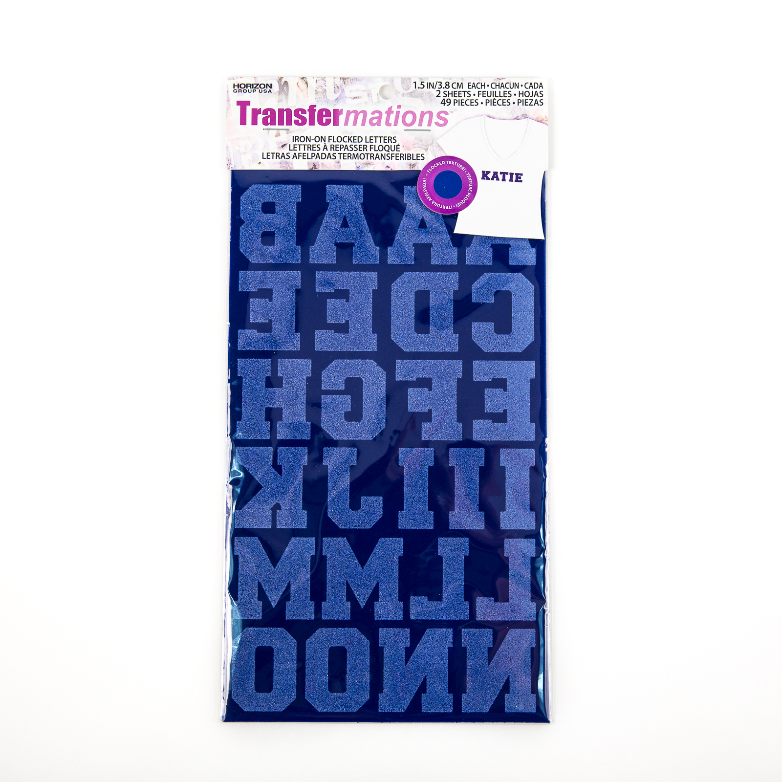 Shop for the Horizon® Transfermations™ IronOn Flocked Letters, Blue at