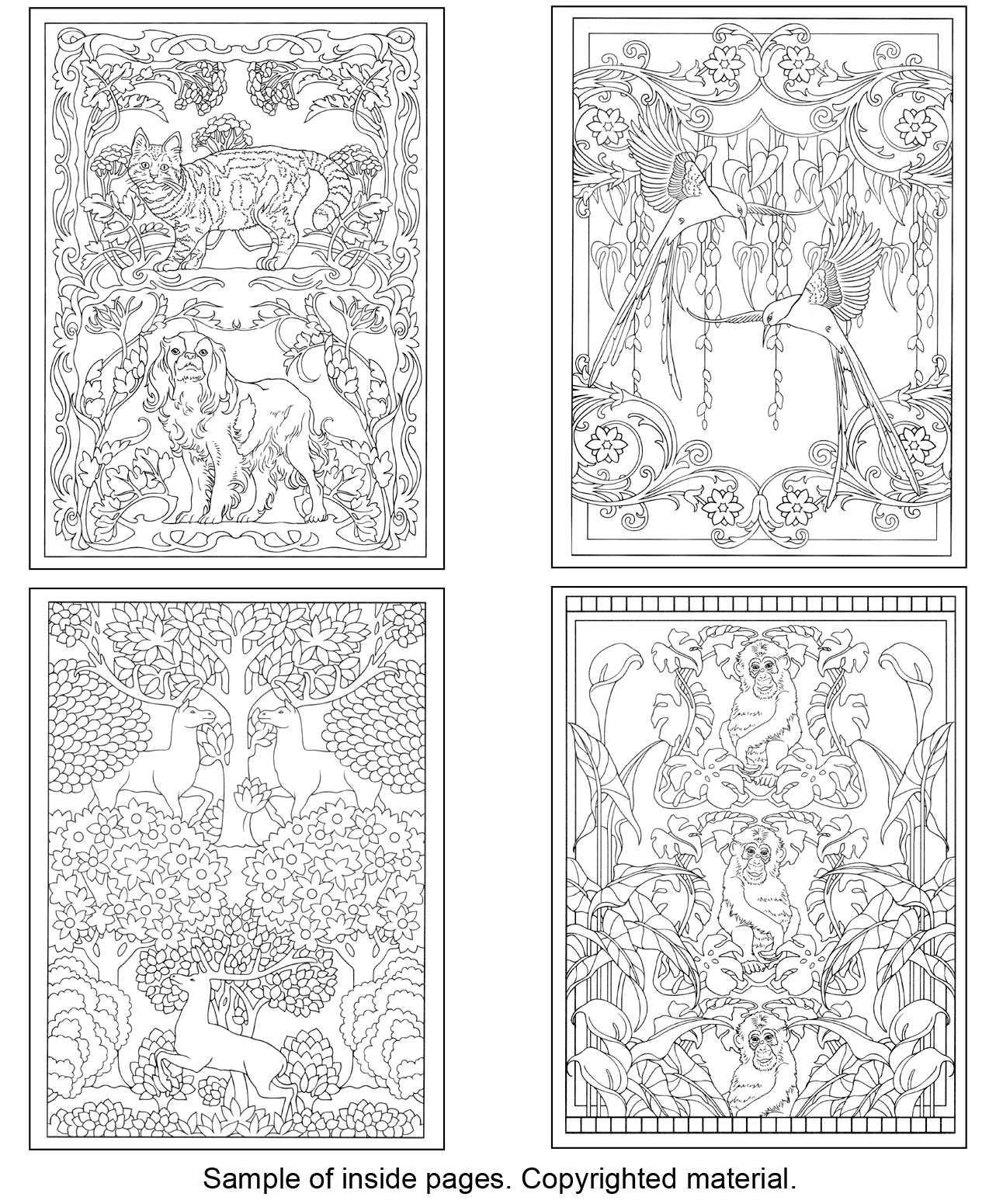 Creative Haven® Art Nouveau Animal Designs Coloring Book