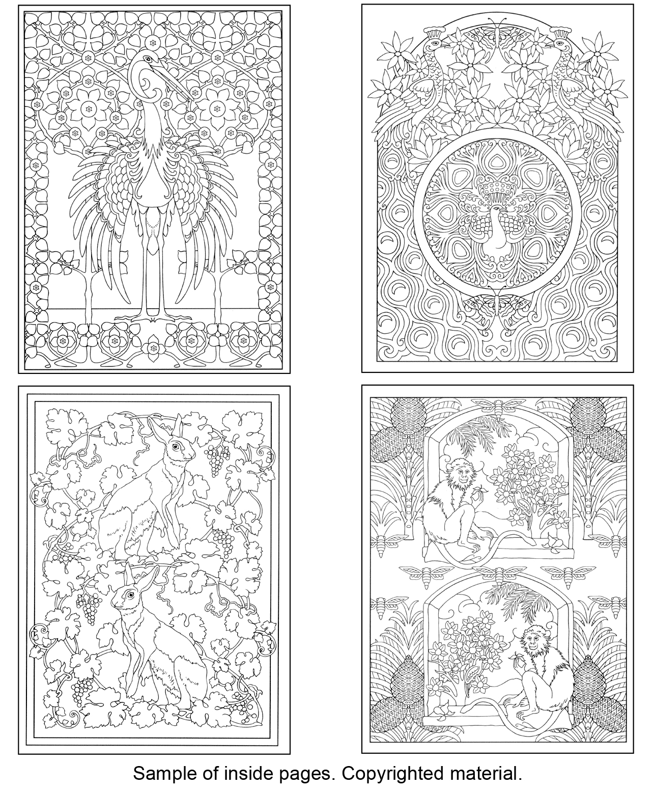 Creative Haven® Art Nouveau Animal Designs Coloring Book