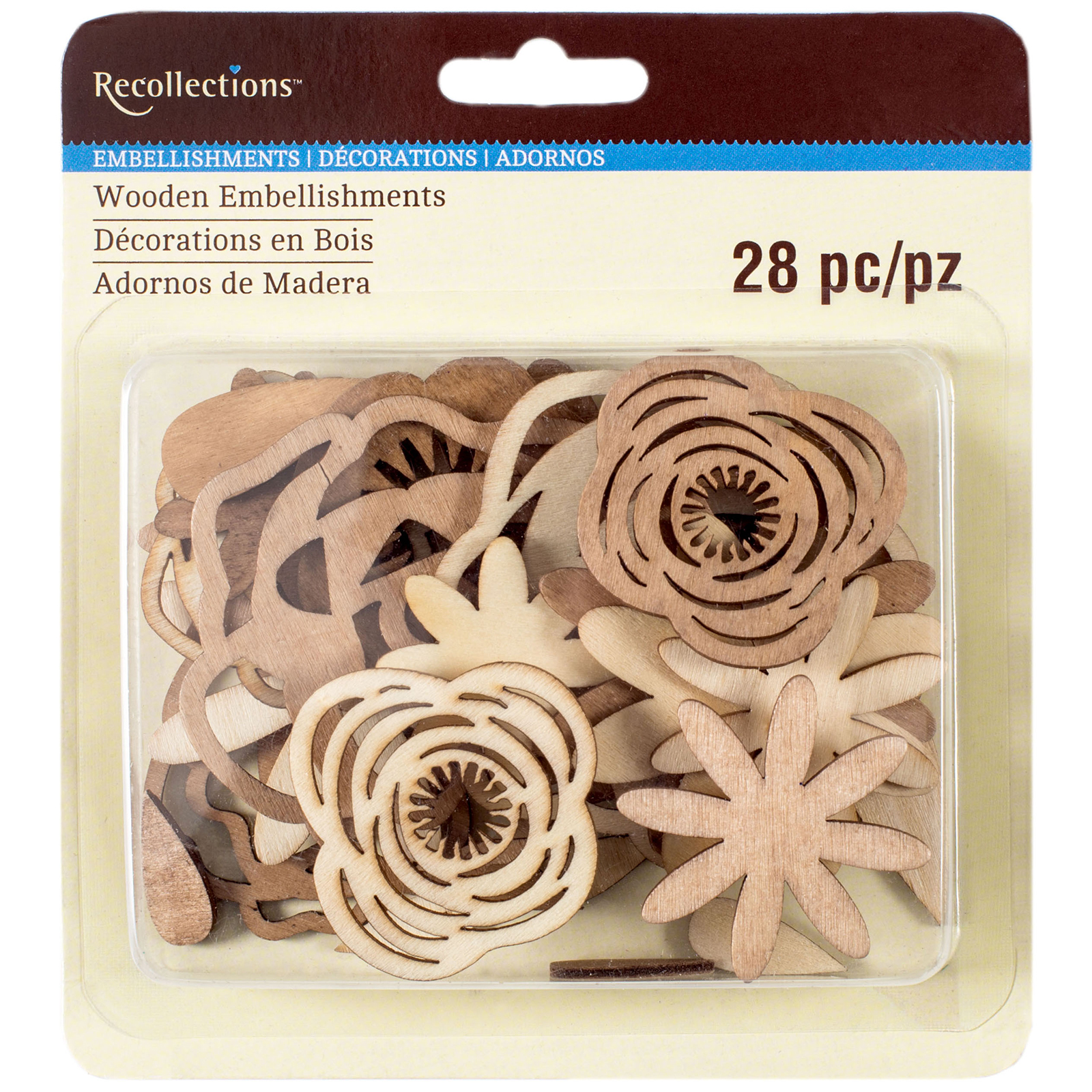 Find the Flowers Wood Veneer Embellishments by Recollections™ at Michaels