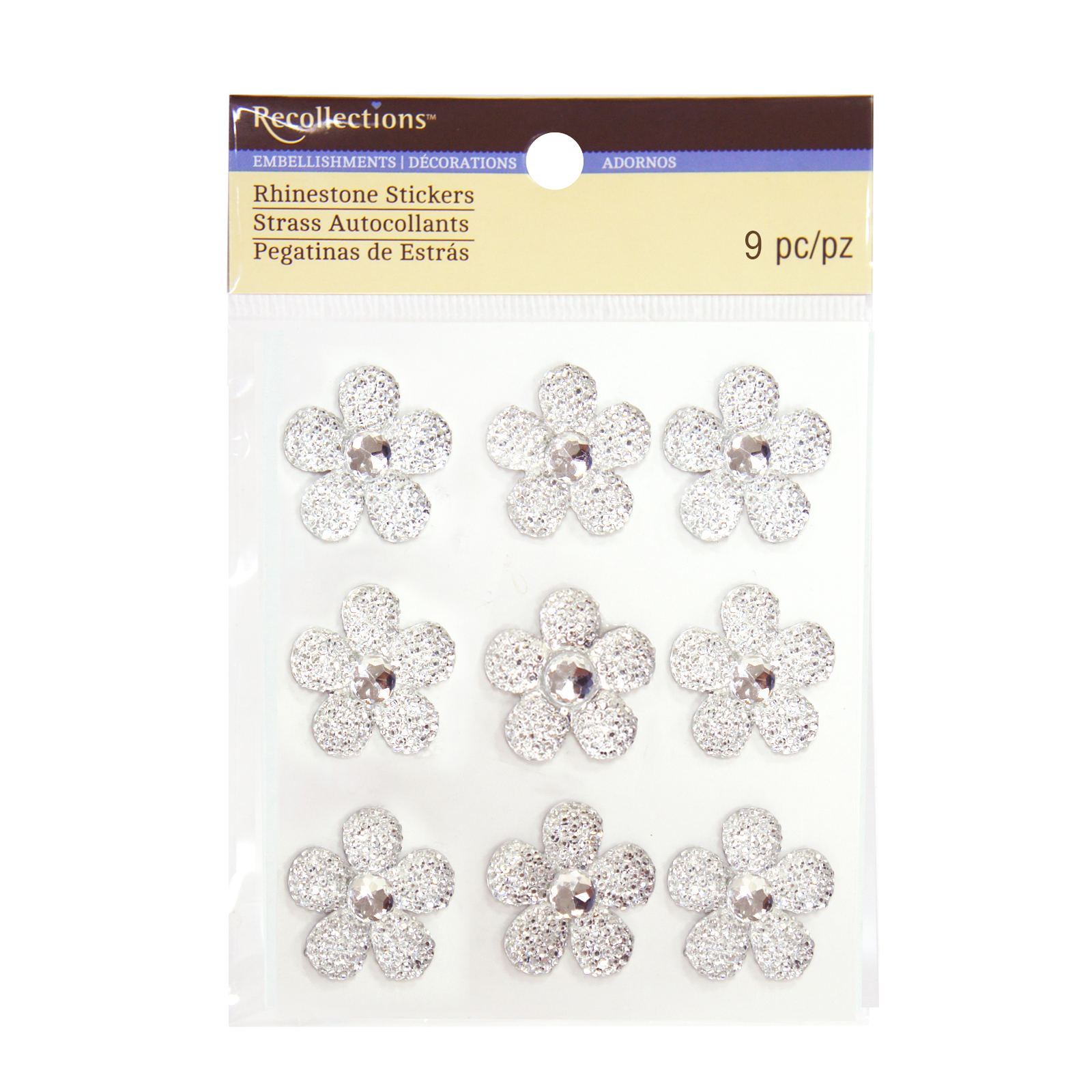 recollections stickers sugar clear flower michaels stone