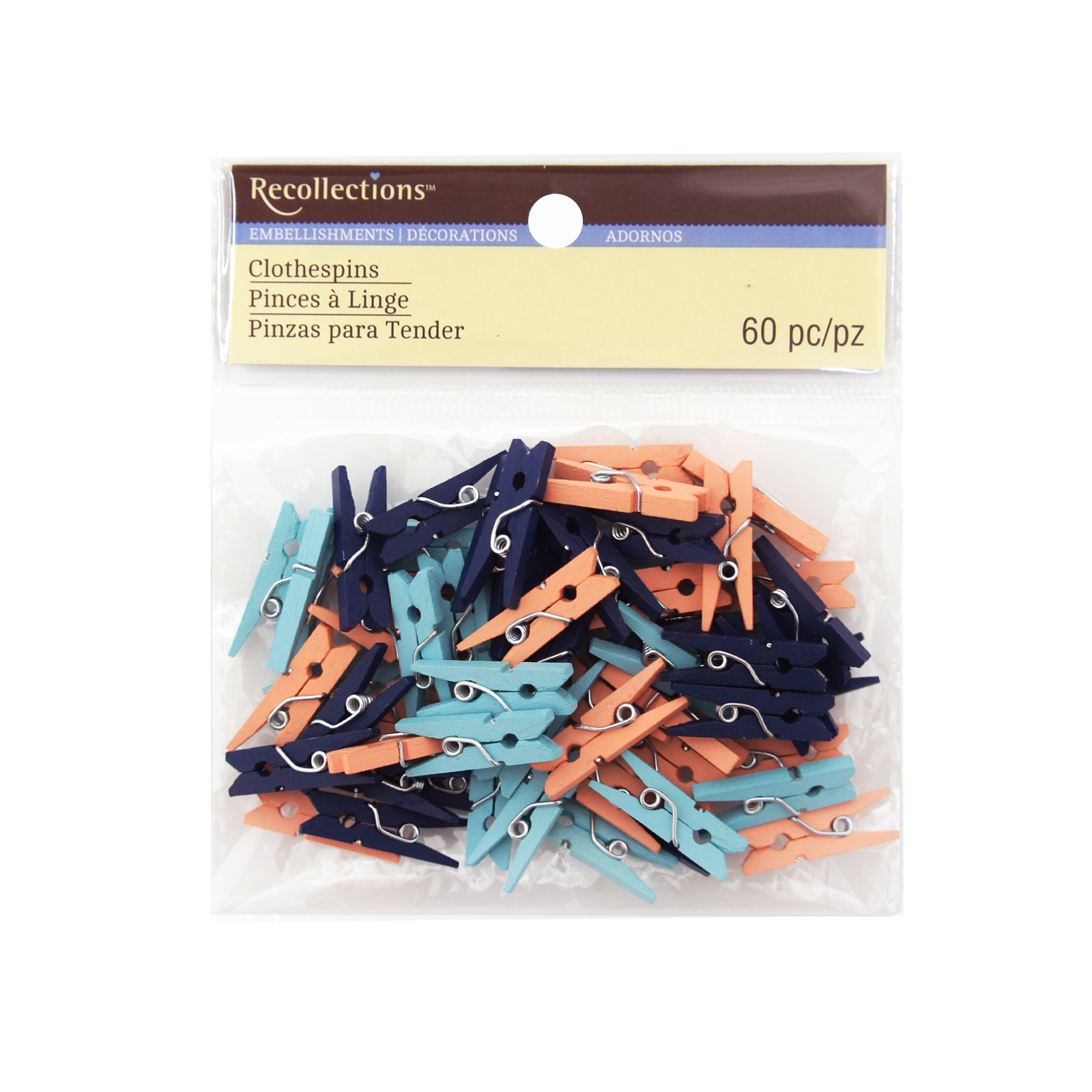 Mini Clothespin Embellishments by Recollections™, Trendy Mix