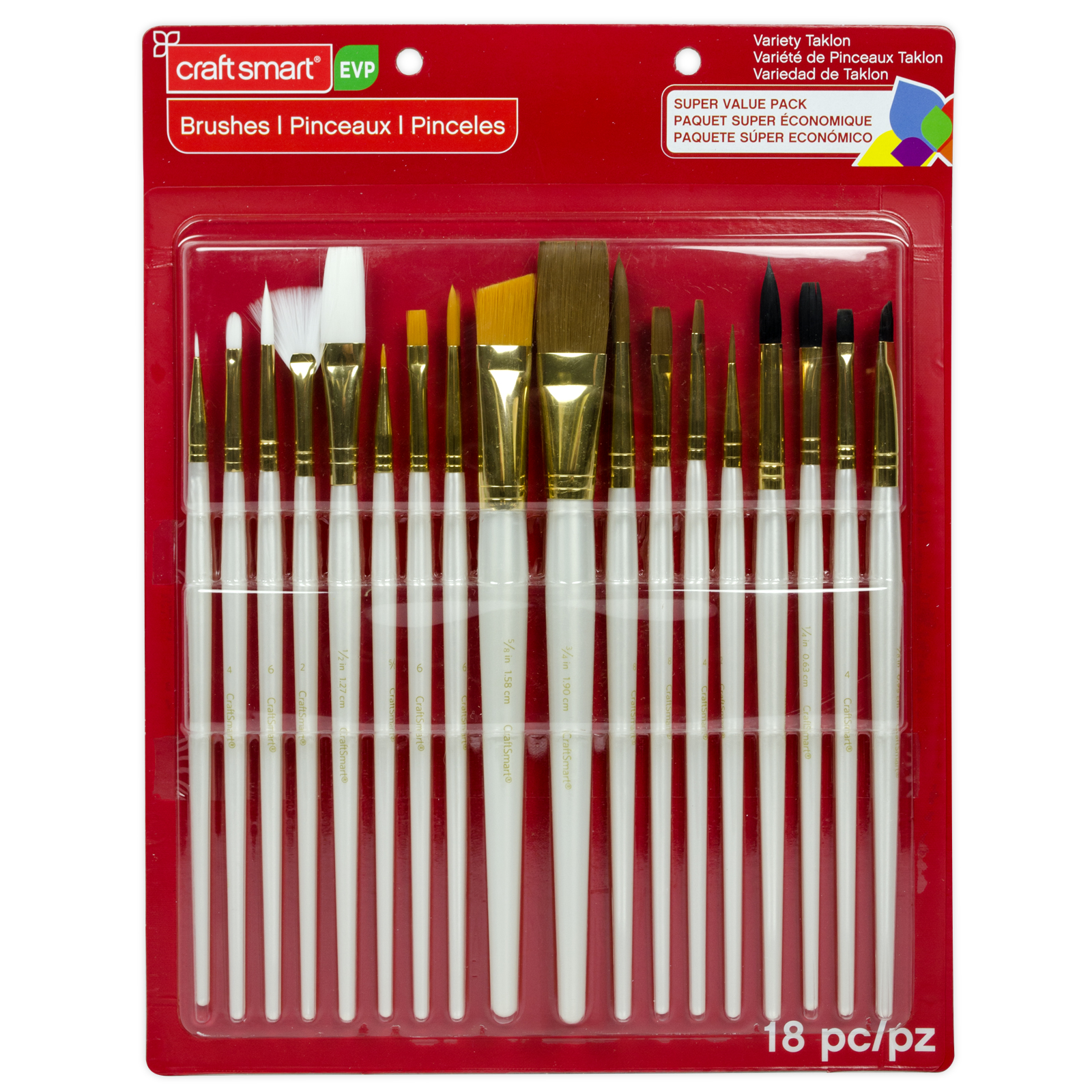 Buy the Variety Taklon Brush Super Value Pack by Craft Smart® at Michaels