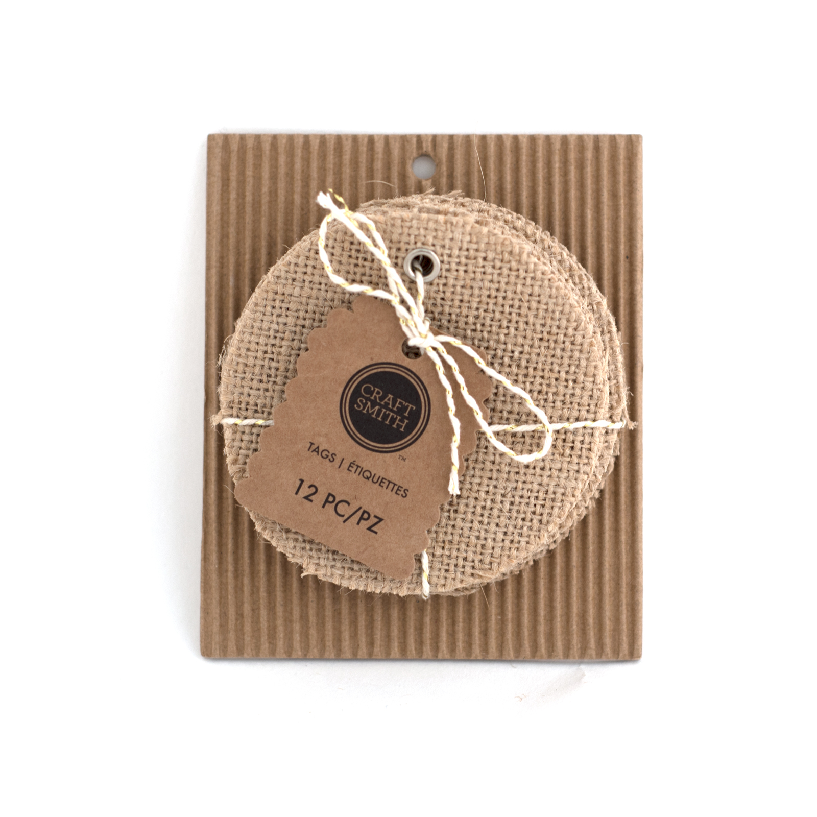Craft Smith Circle Burlap Tags