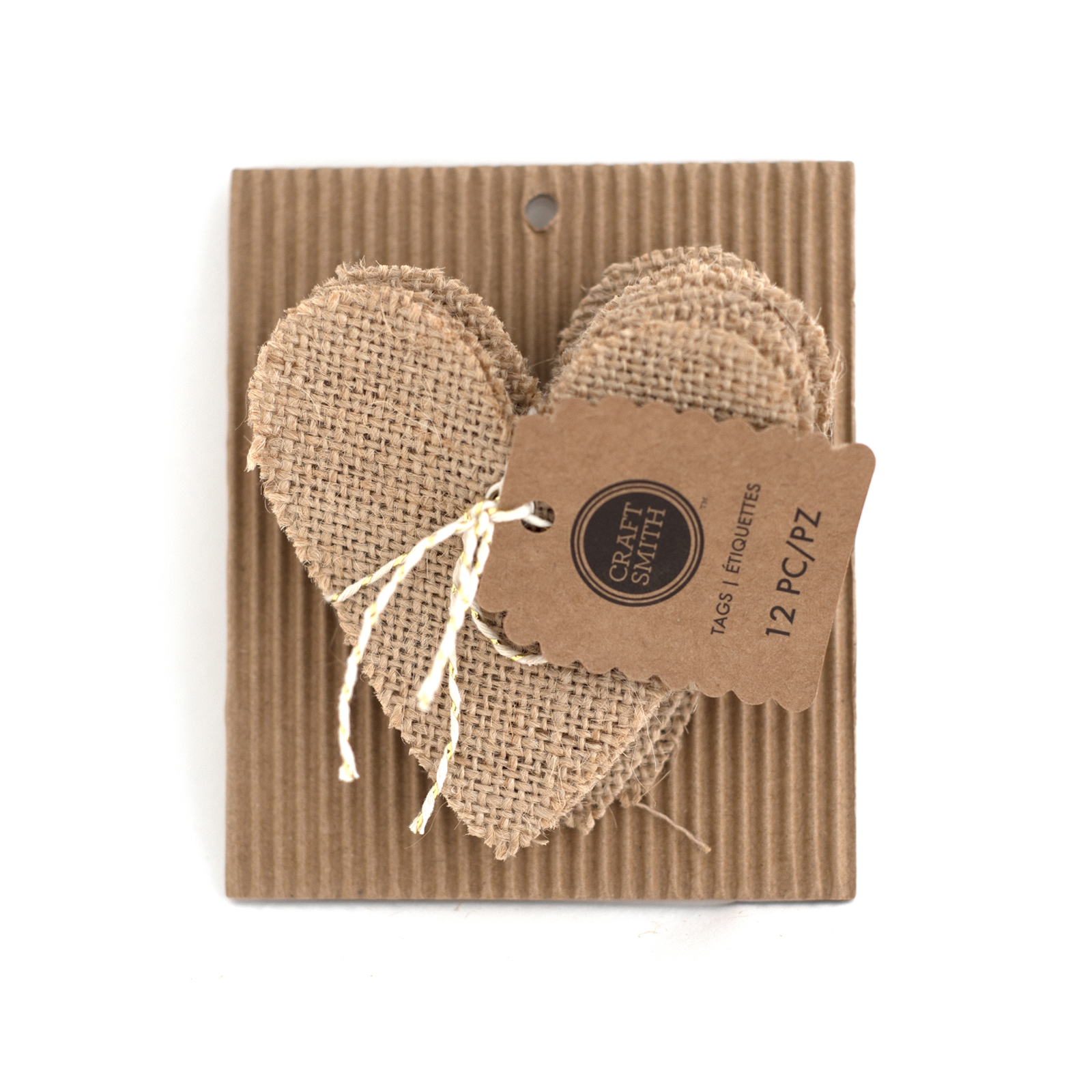 Craft Smith Heart Burlap Tags