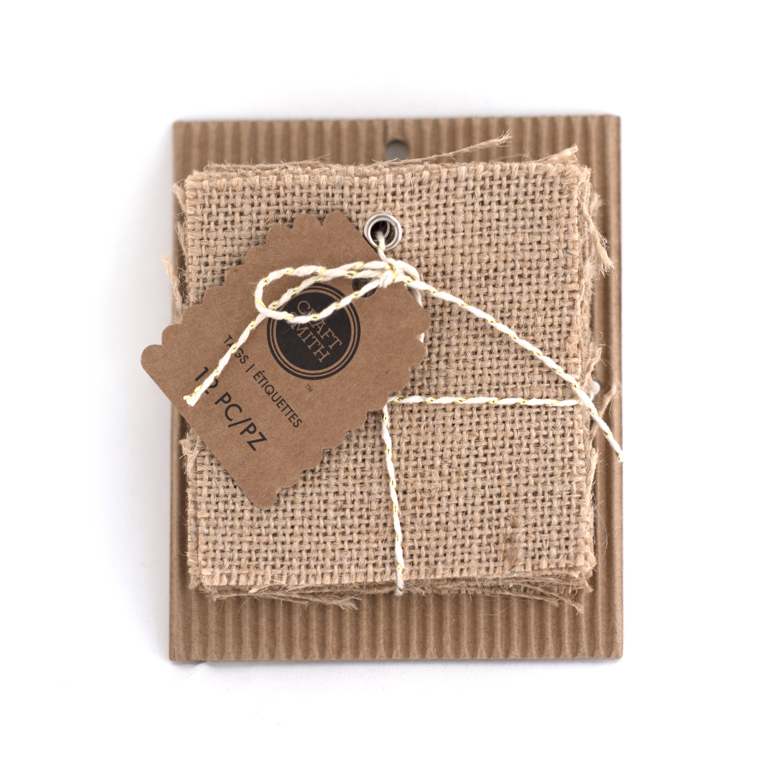 Craft Smith Square Burlap Tags