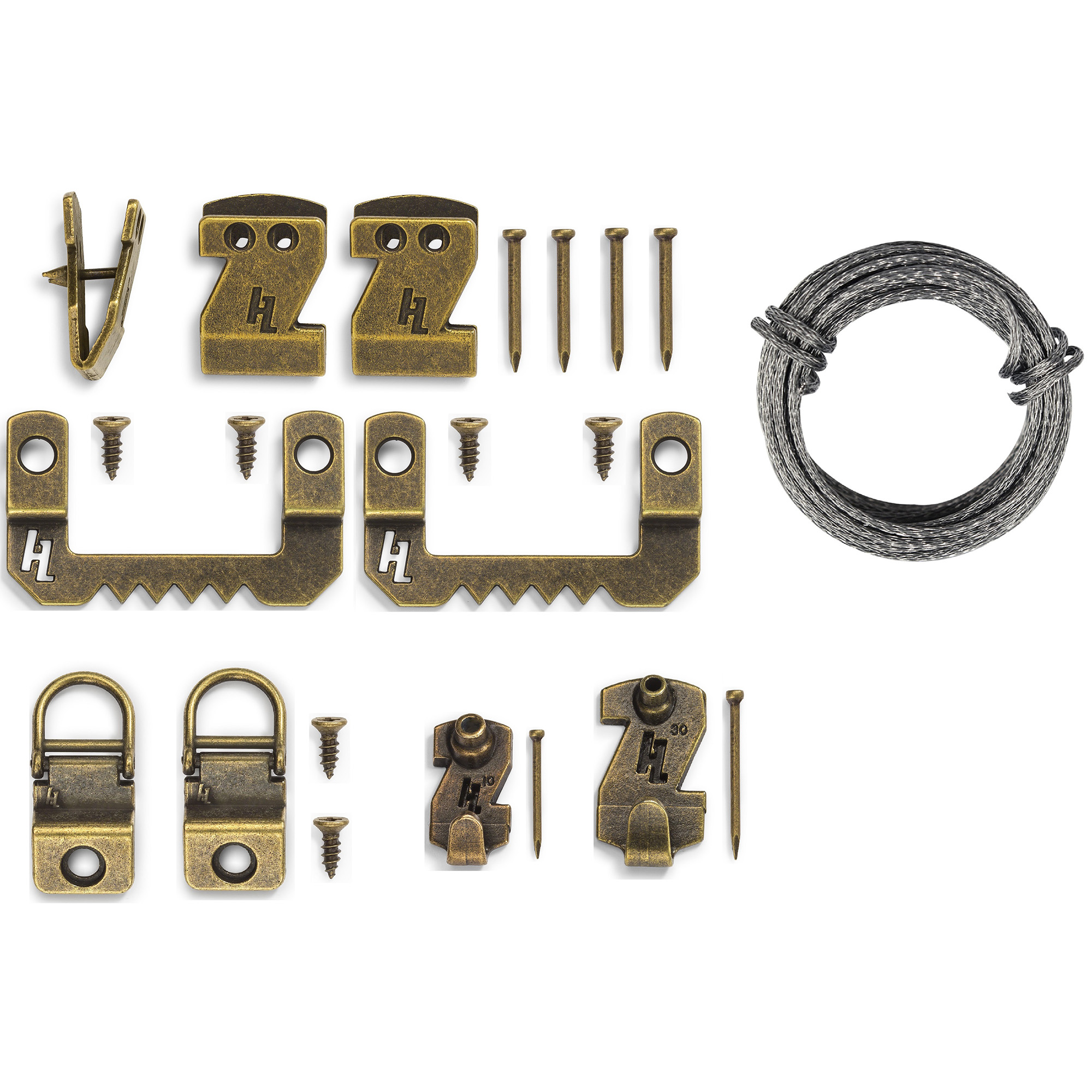 HangZ Professional Hangers Canvas Flat Mount Hanging Kit, 10 to 30 lb.
