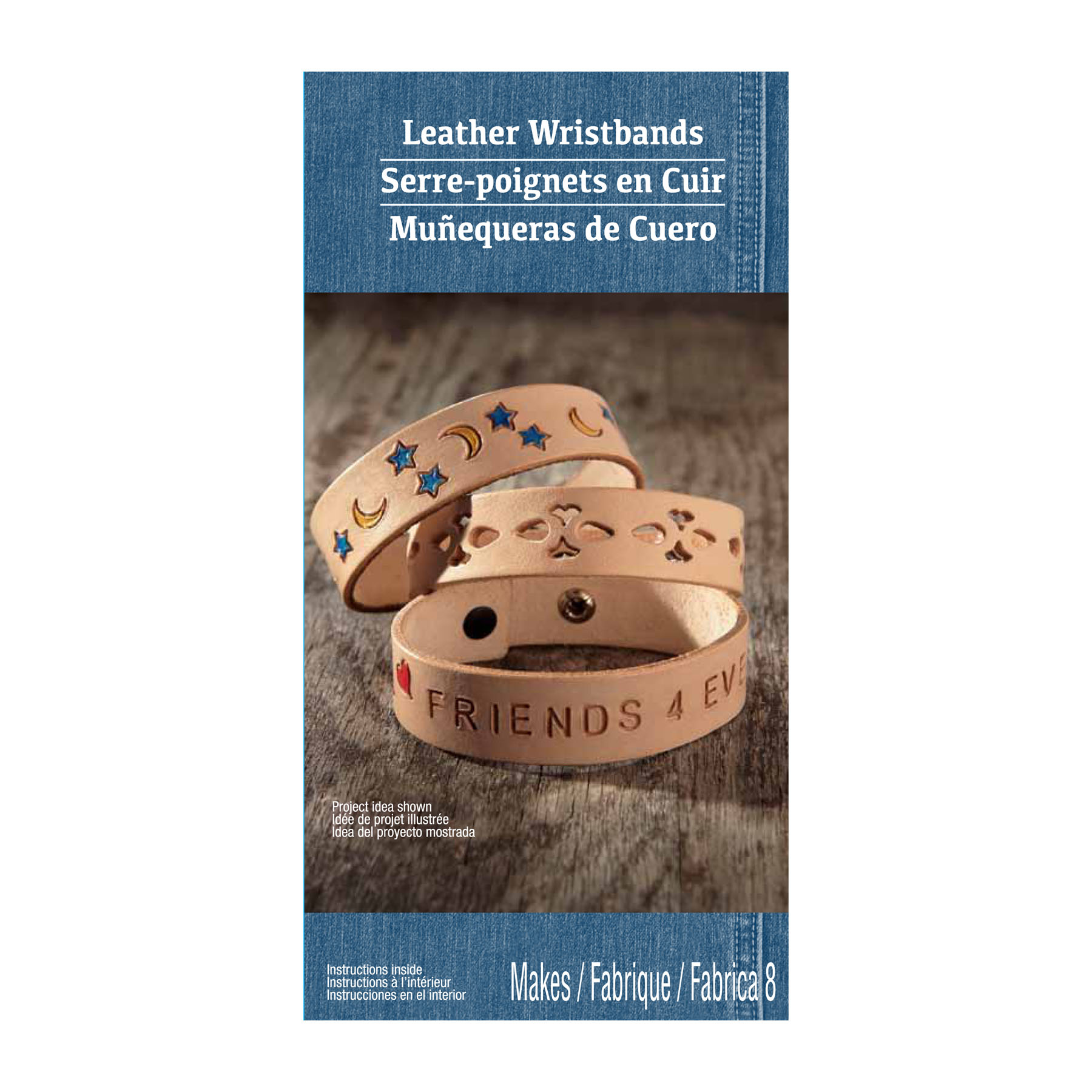 Medium Natural Leather Wristband Kit by ArtMinds
