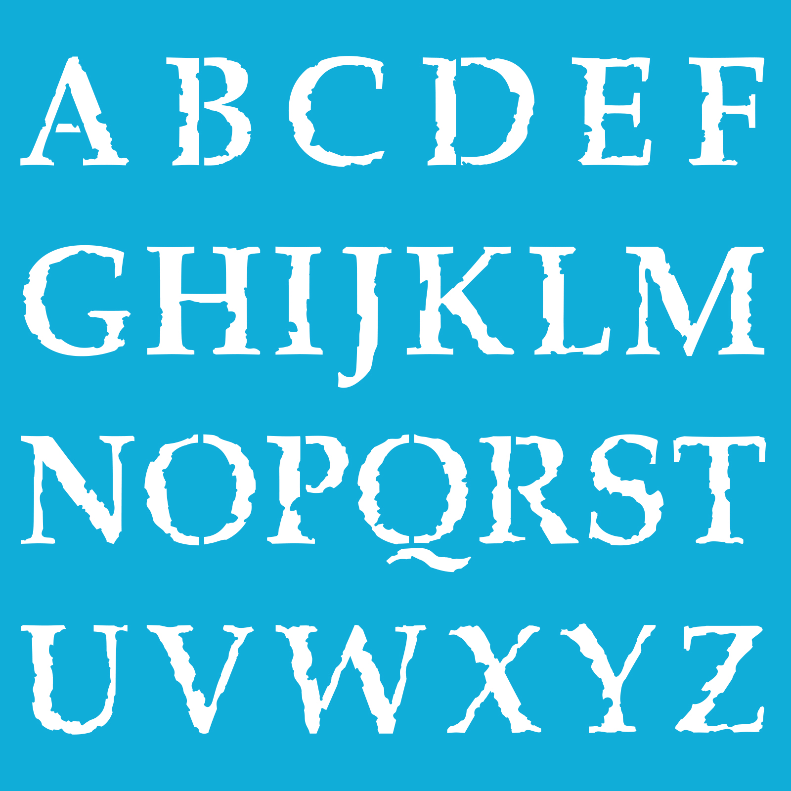 Buy the Americana® Stencil, Distressed Alphabet at Michaels