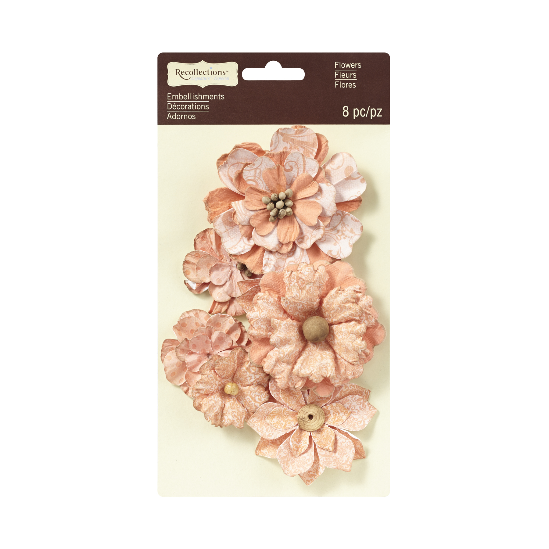 Buy the Vintage Coral Flower Embellishments by Recollections™ Signature