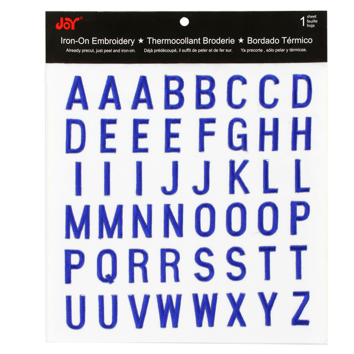 Buy the Joy® IronOn Embroidery Letter Sheet at Michaels