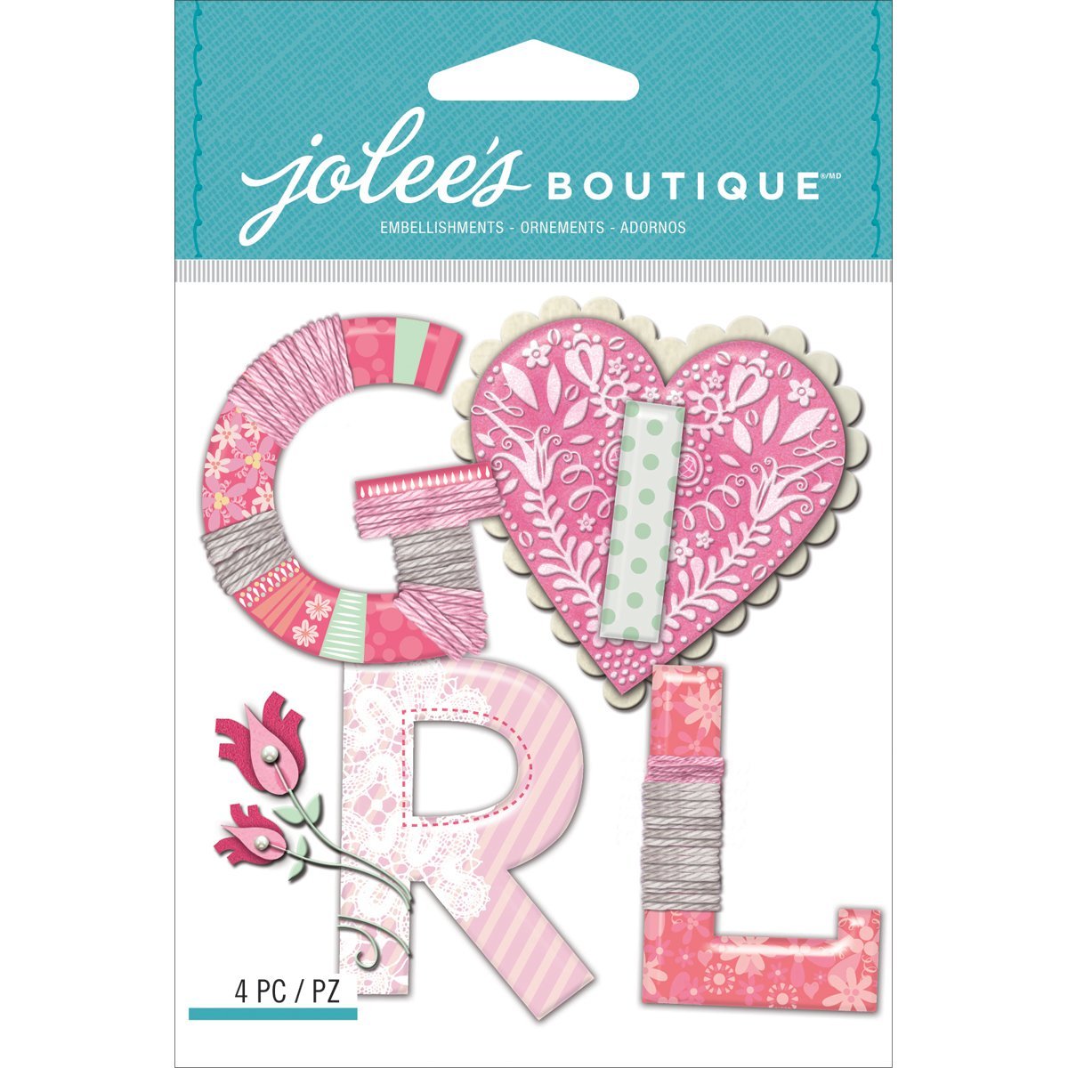 Buy the Jolee's Boutique® Stickers, Baby Girl Yarn Word at Michaels