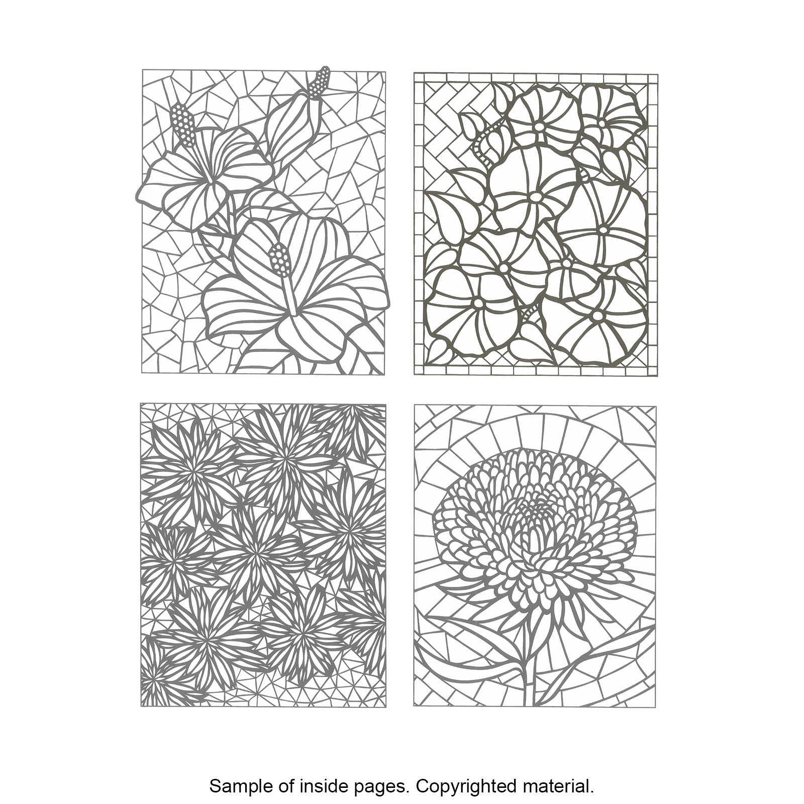 Creative Haven Floral Mosaics Coloring Book