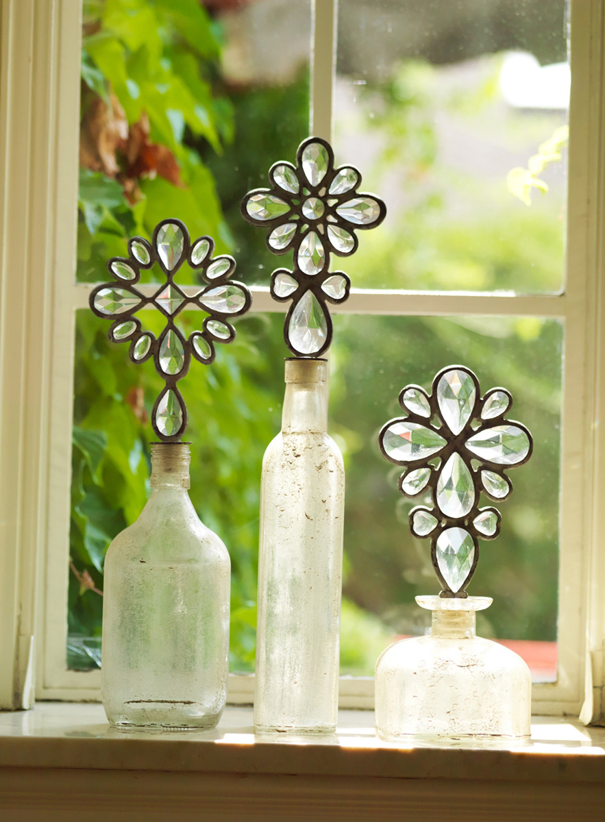 Decorative Bottles w/Stoppers (Set of 3)