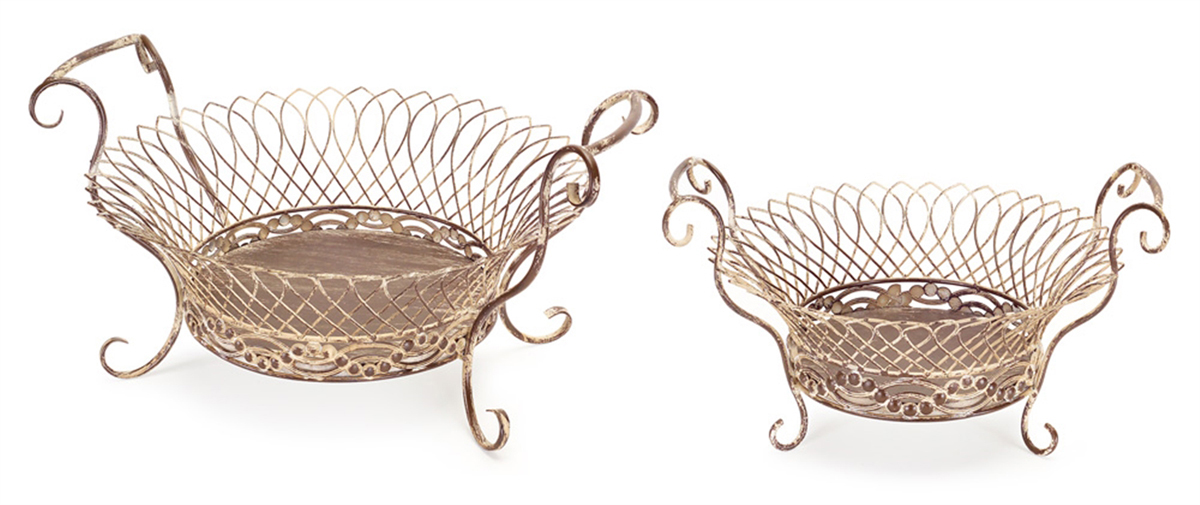 Decorative Basket Tray (Set of 2)