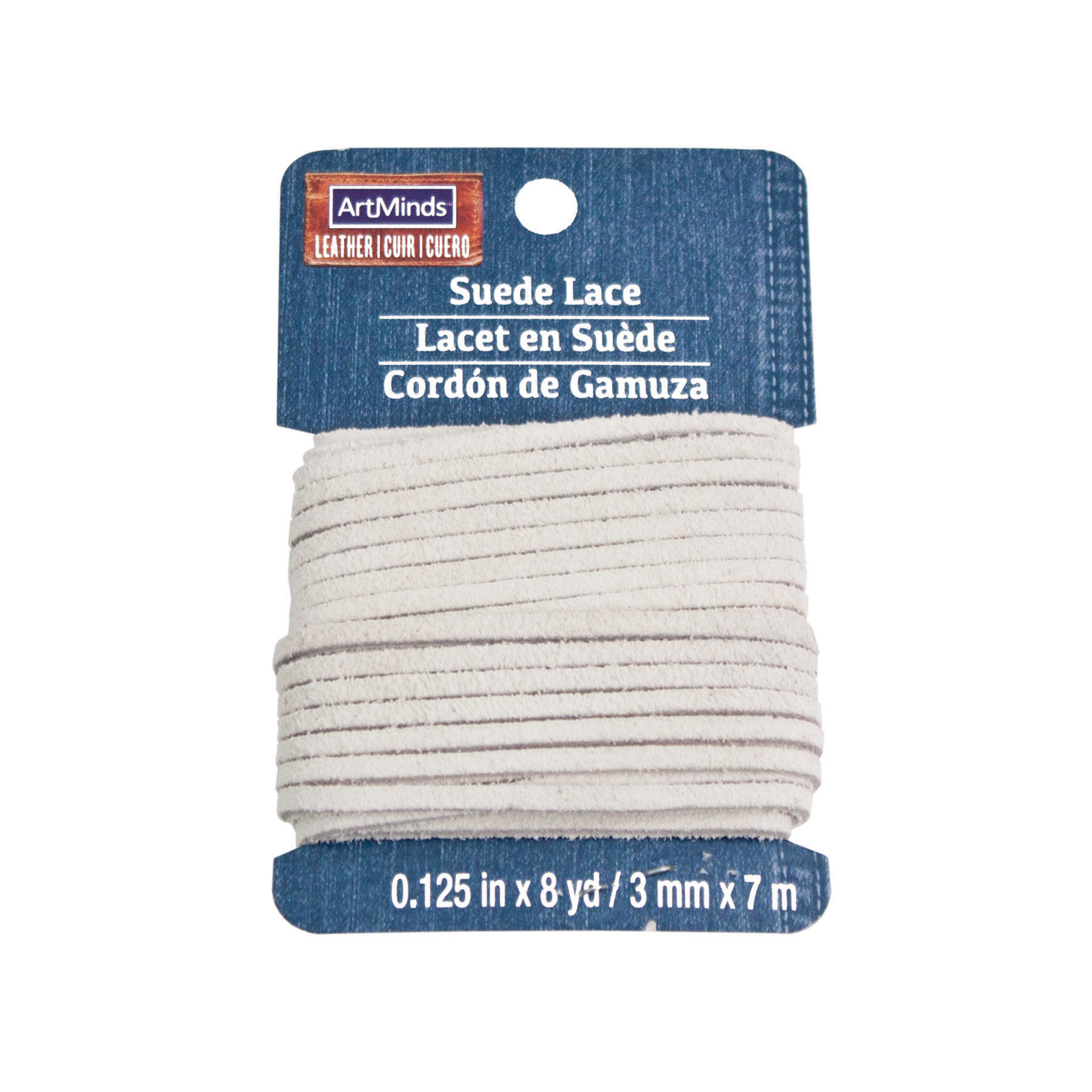 Ivory Suede Leather Lace by ArtMinds, 1/8" x 8yd.