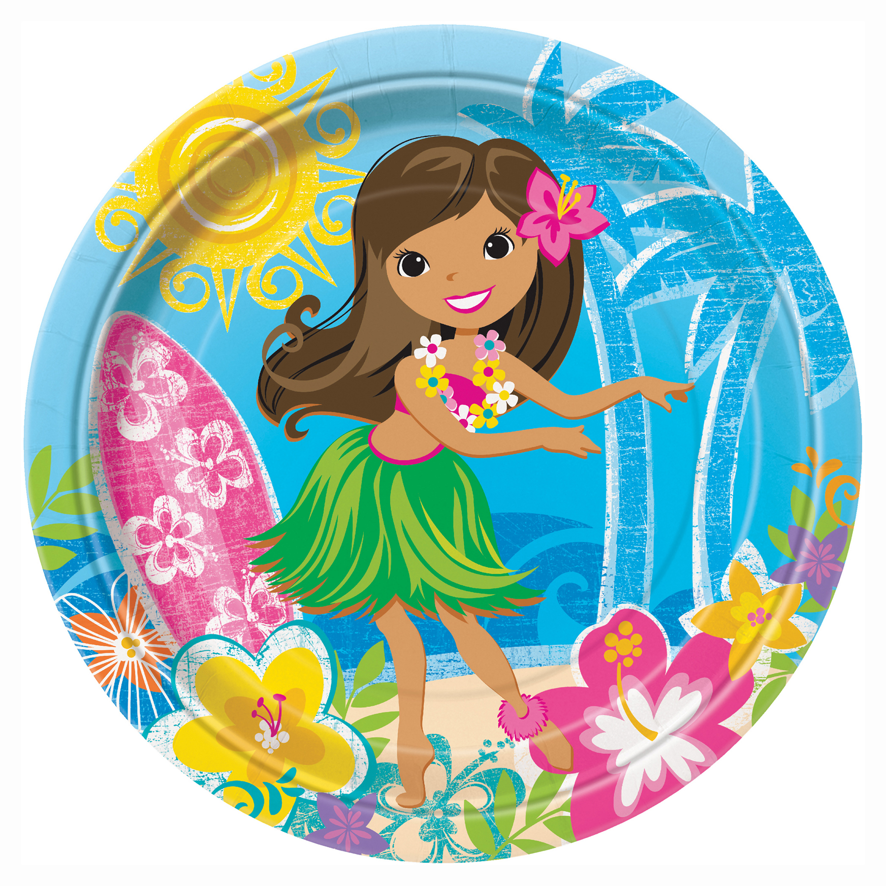 Hula Girl Luau Party Paper Plates Luau Party Supplies