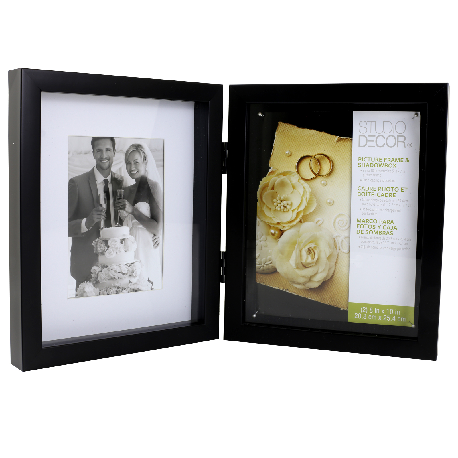 Black Hinged Double Shadow Box, 8" x 10" By Studio Décor®