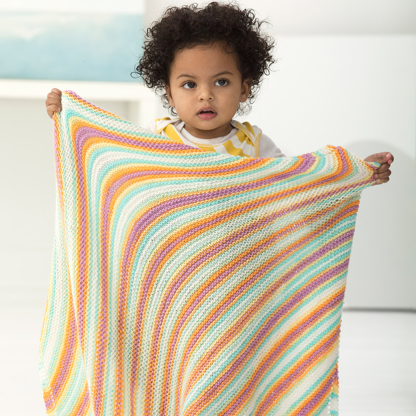 Lion Brand® Ice Cream Kerry Baby Knit Afghan