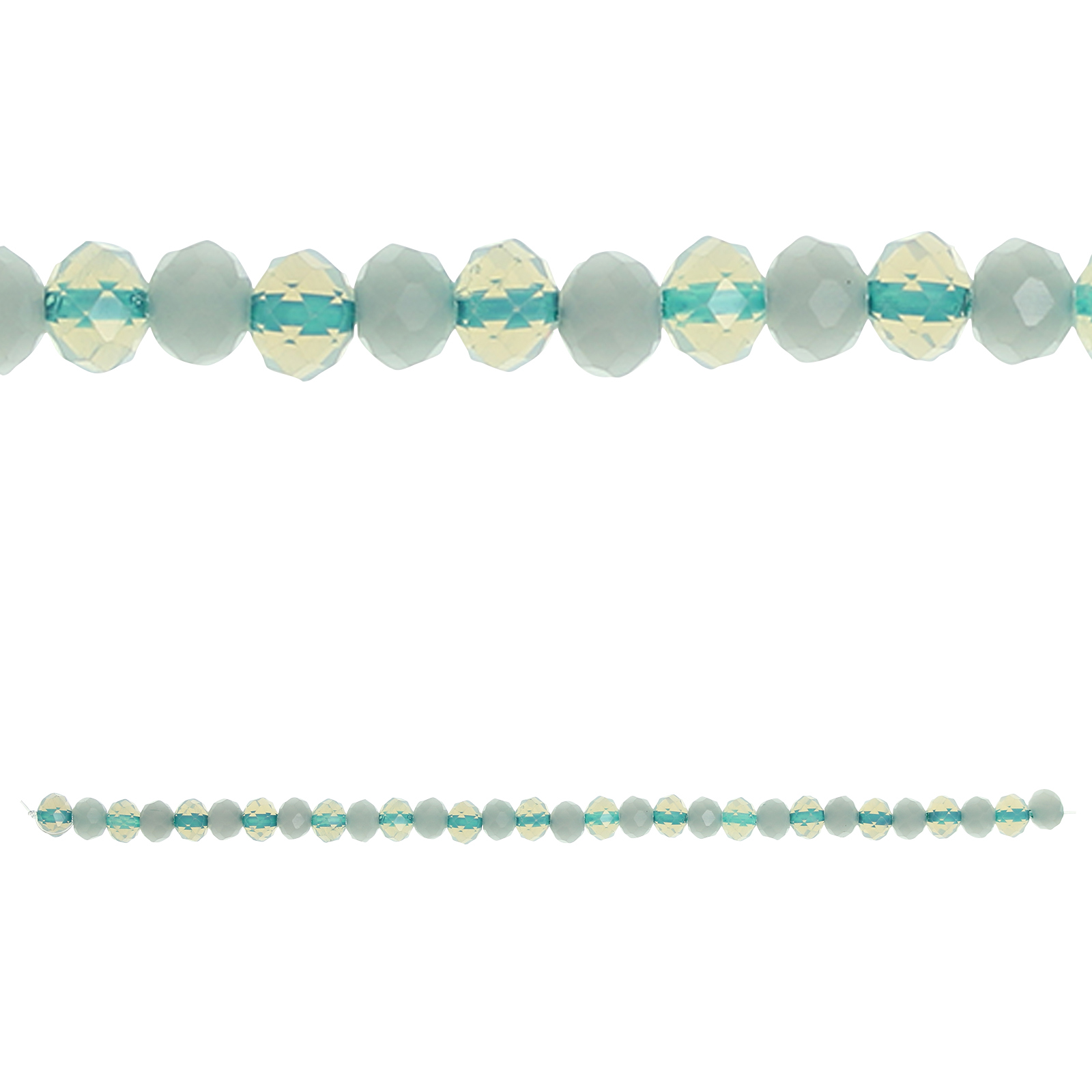 Buy the Bead Gallery® Rondelle Glass Beads, Aqua at Michaels